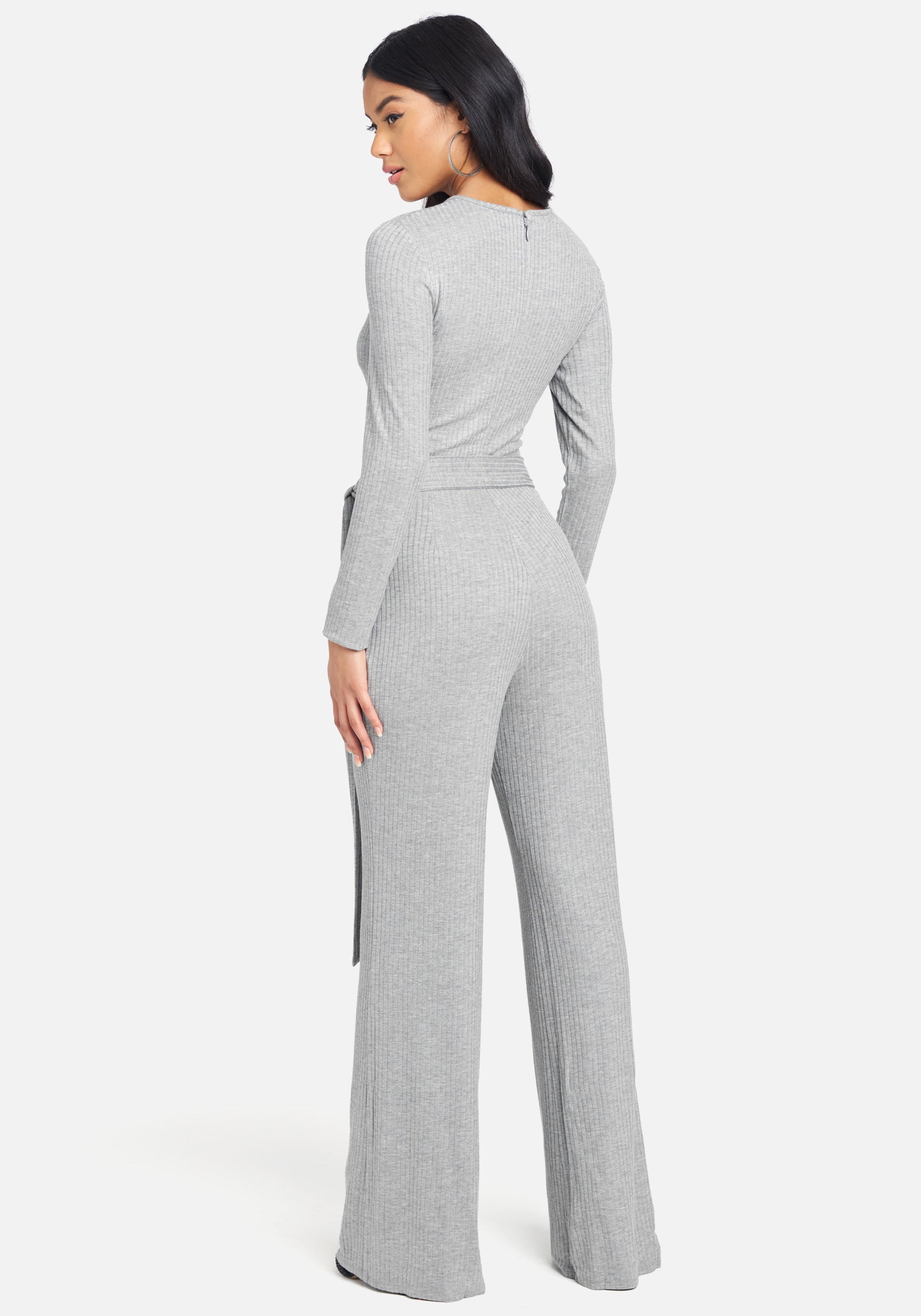 Keyhole Rib Knit Jumpsuit