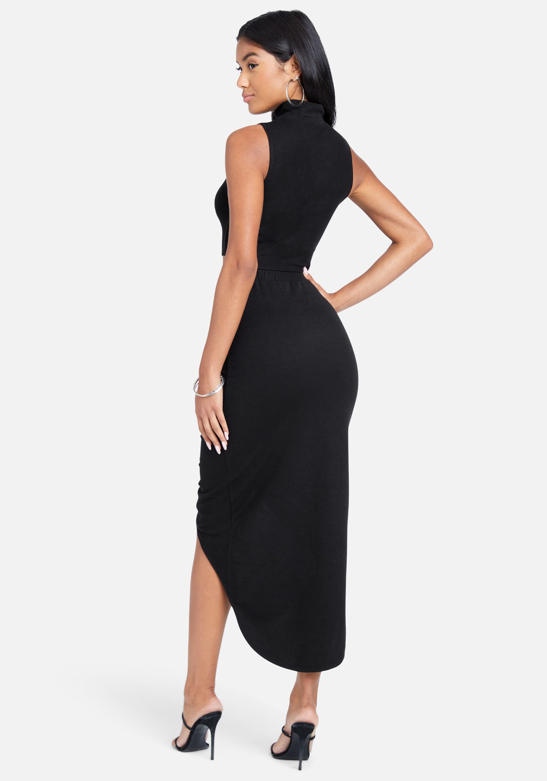 Two Piece Shirred Knit Dress