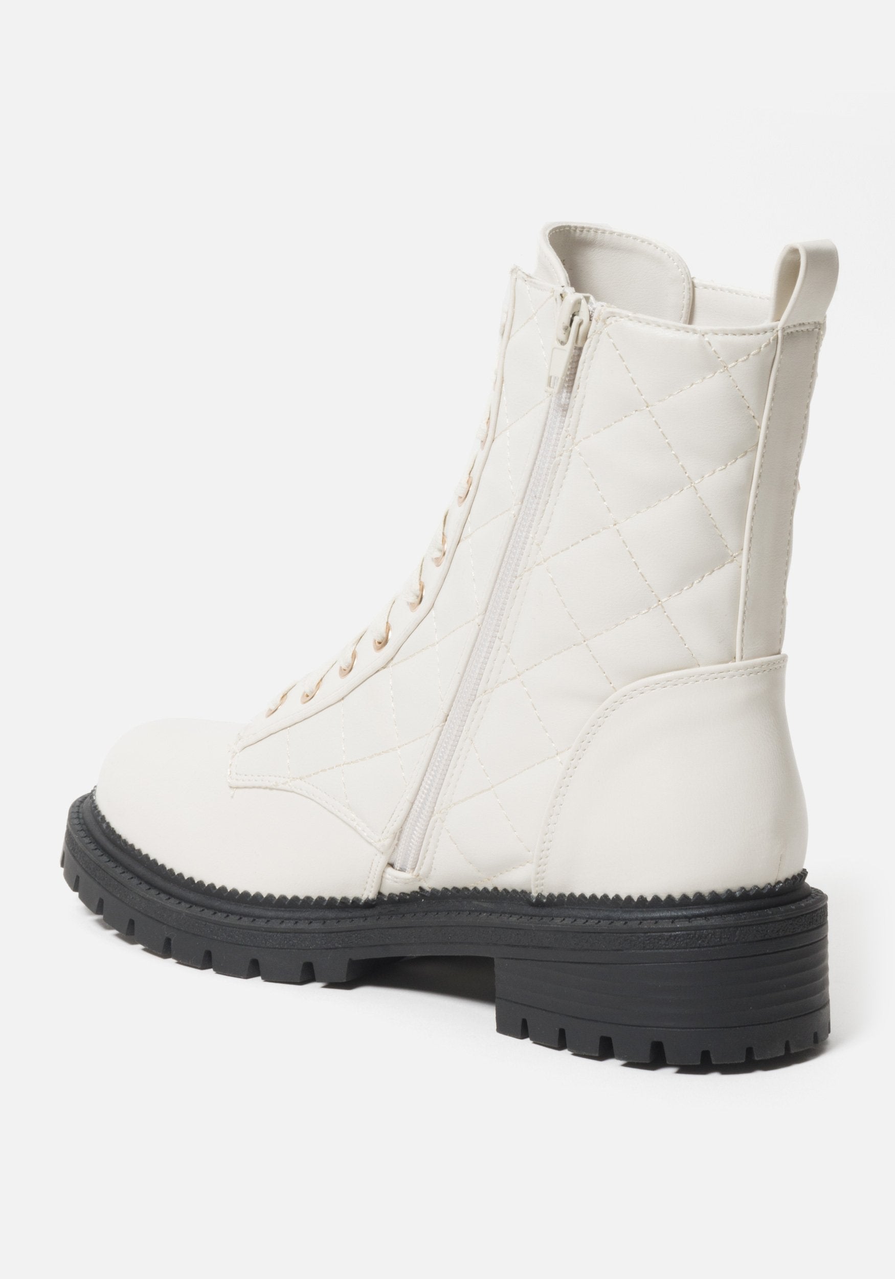 Dorienne B Quilted Combat Boots