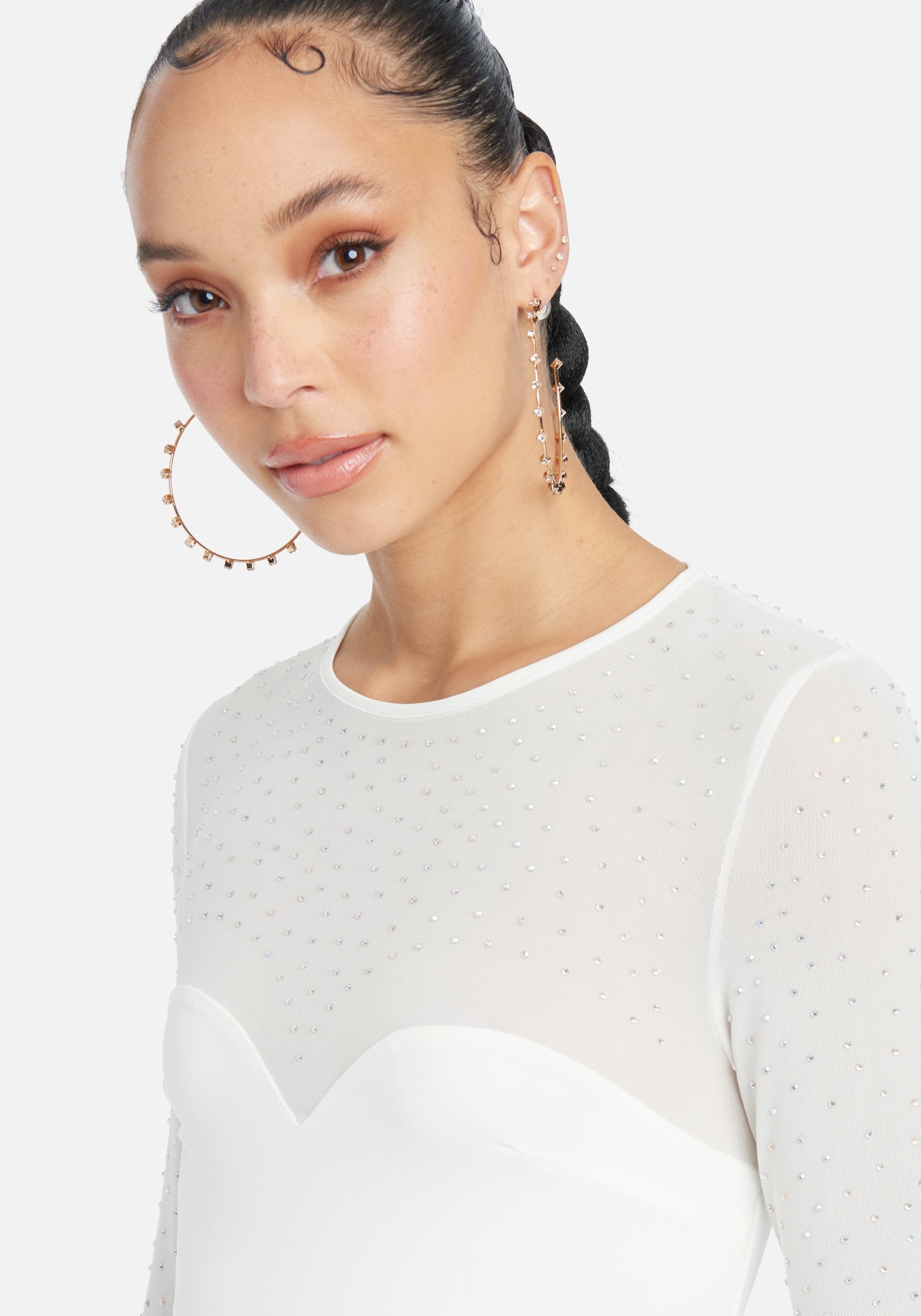 Embellished Illusion Jumpsuit