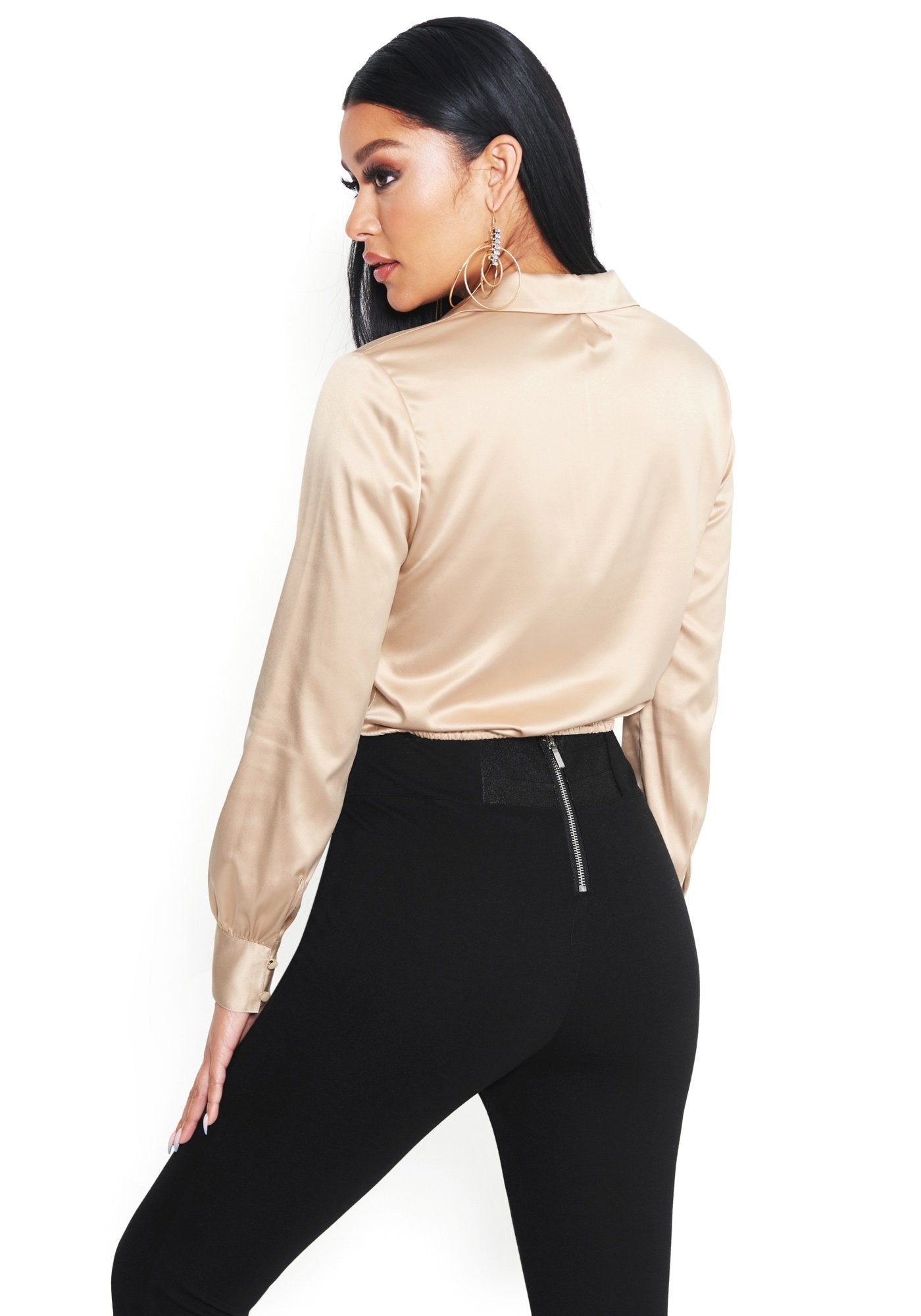 Charmeuse Tie Crop Top