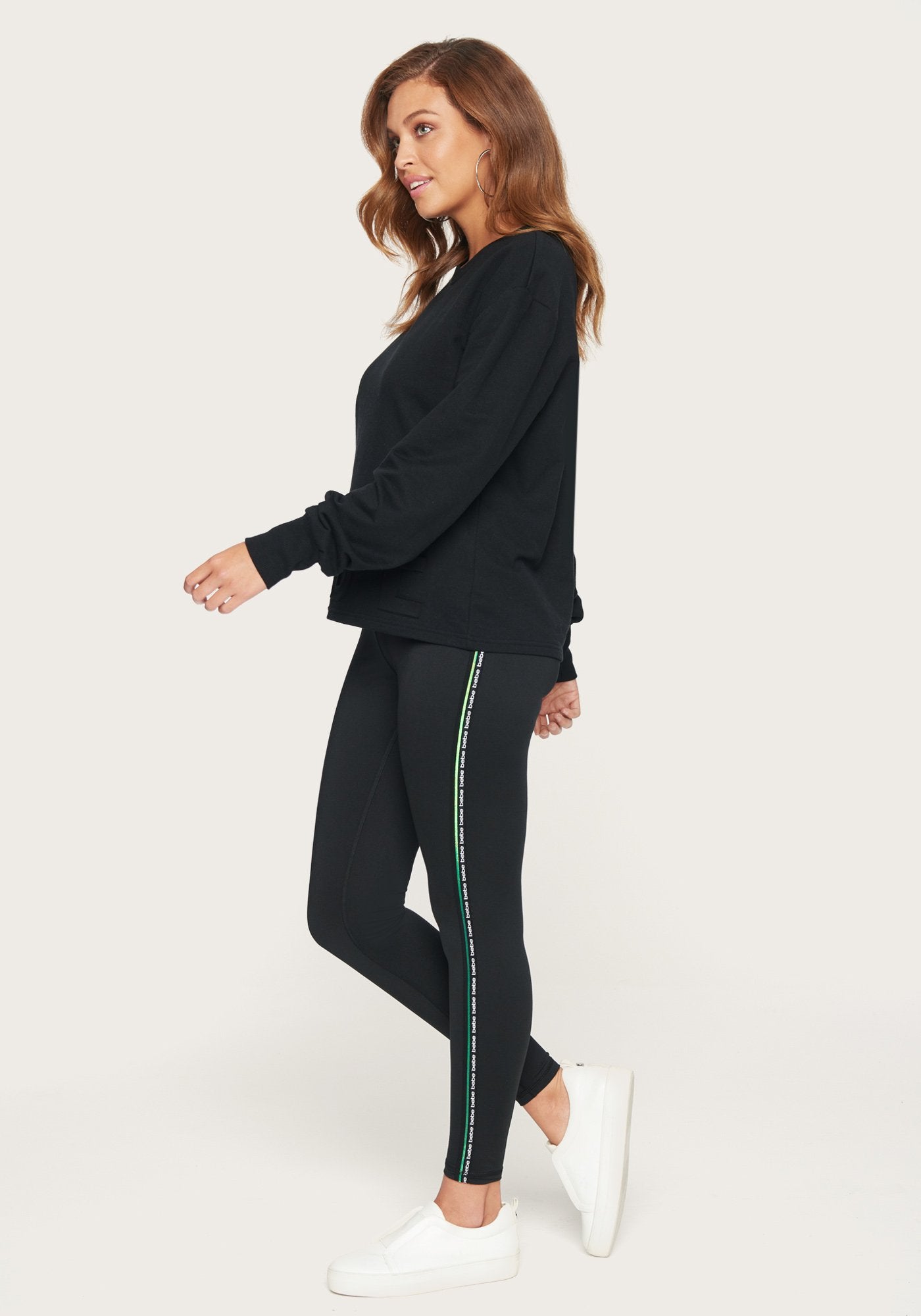 Logo Black Crewneck Top