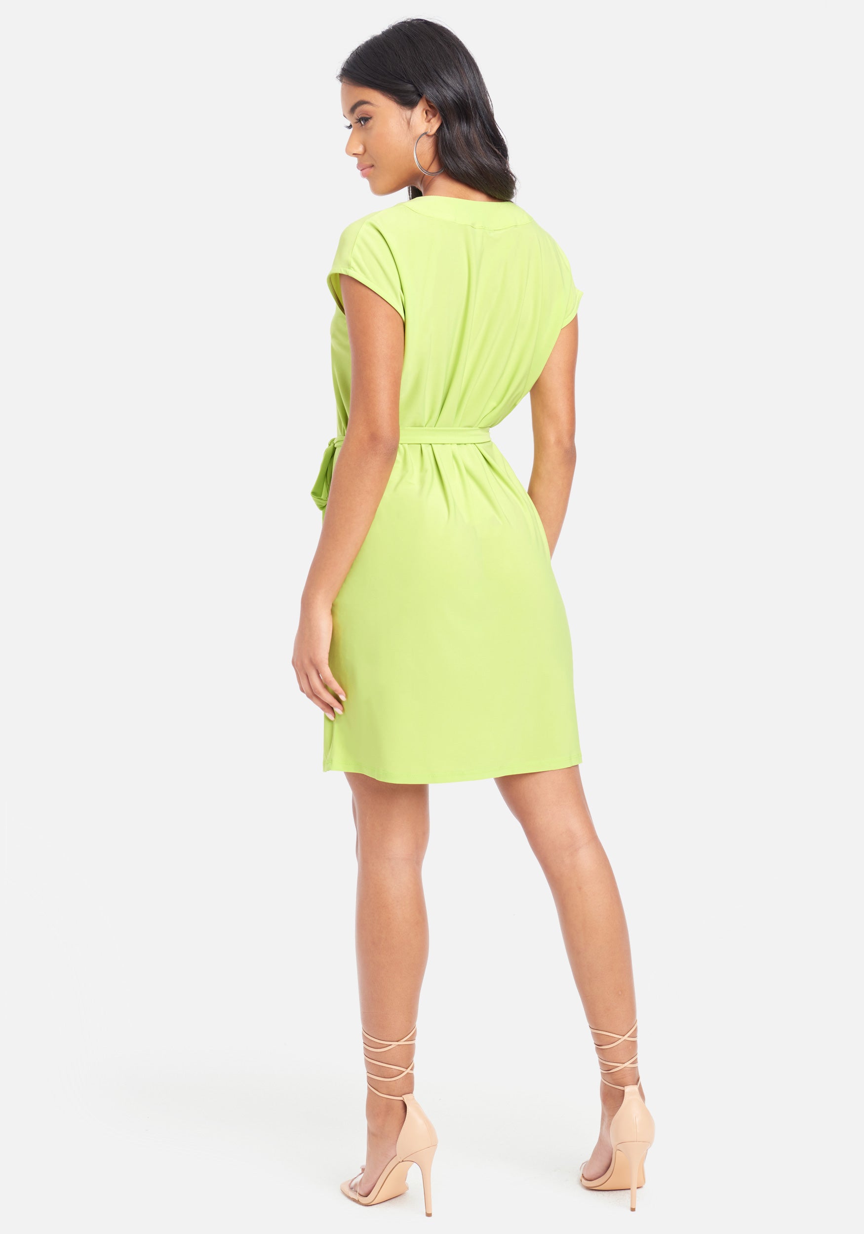 Tie Wrap Short Sleeve Dress