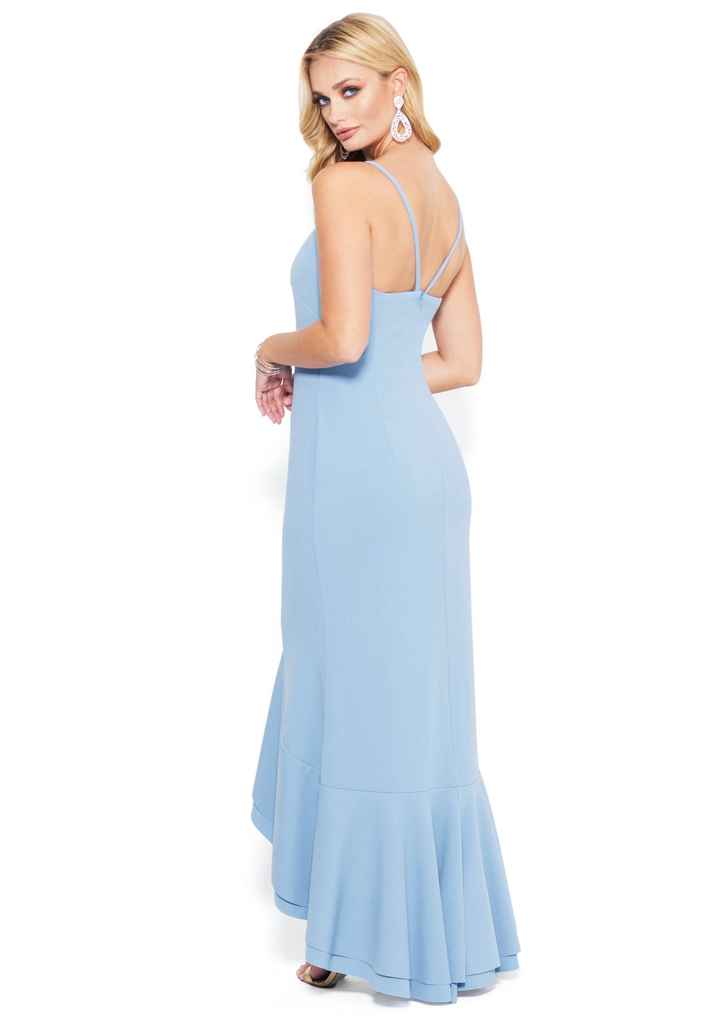 Flounce Strappy Maxi Dress