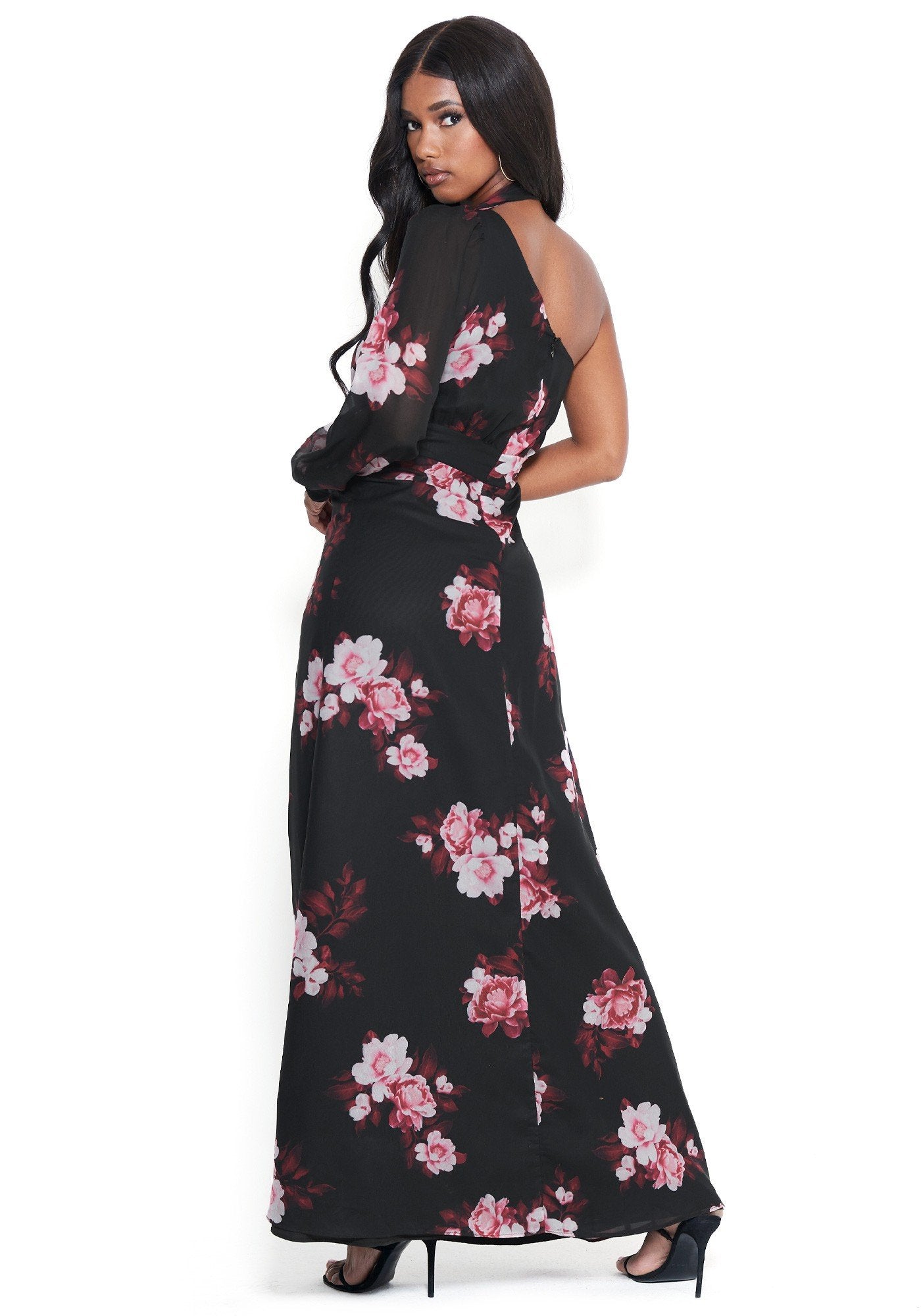 Print Front Slit Maxi Dress