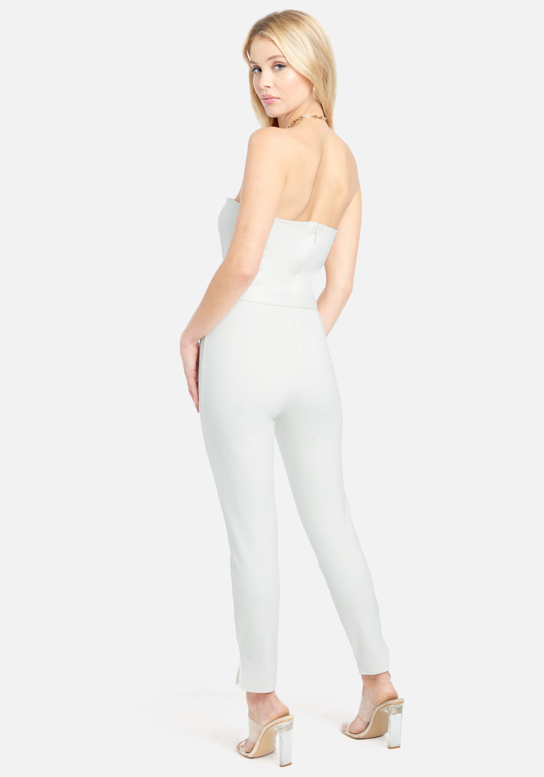Strapless Belted Jumpsuit