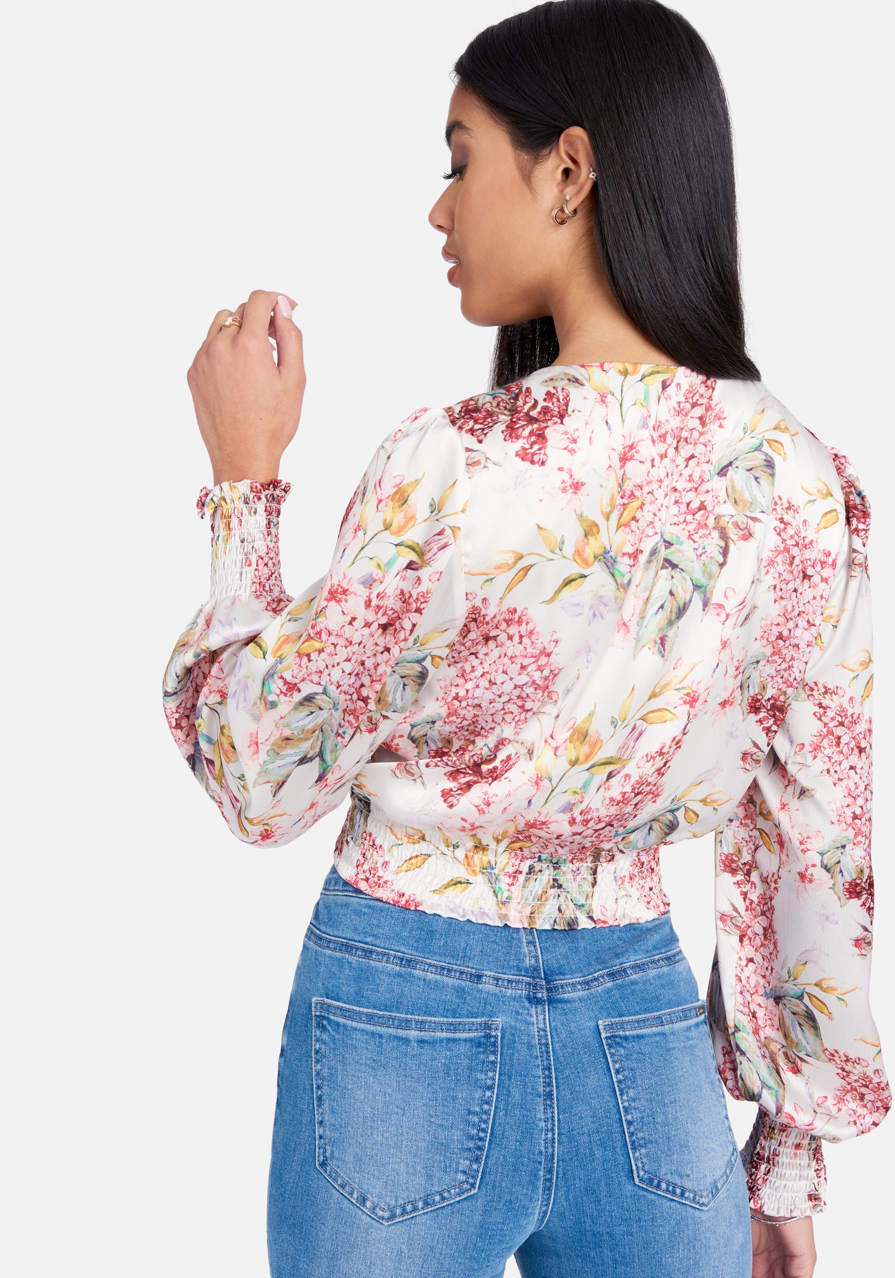 Printed Woven Self Tie Blouse