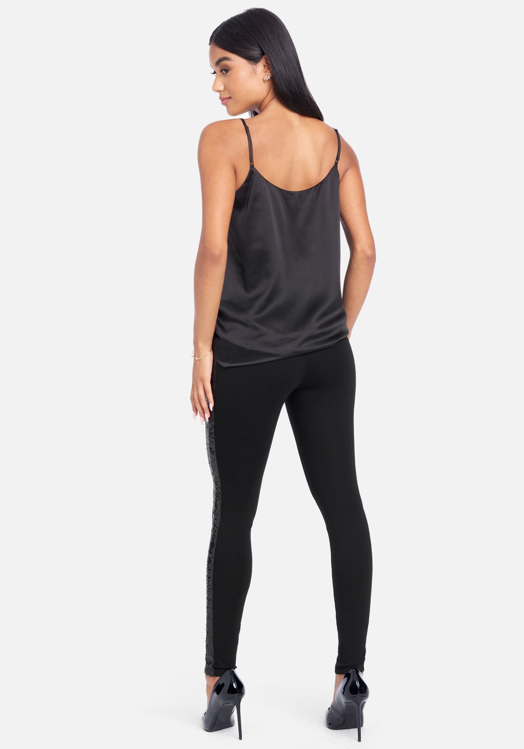 Side Sequin Detail Legging