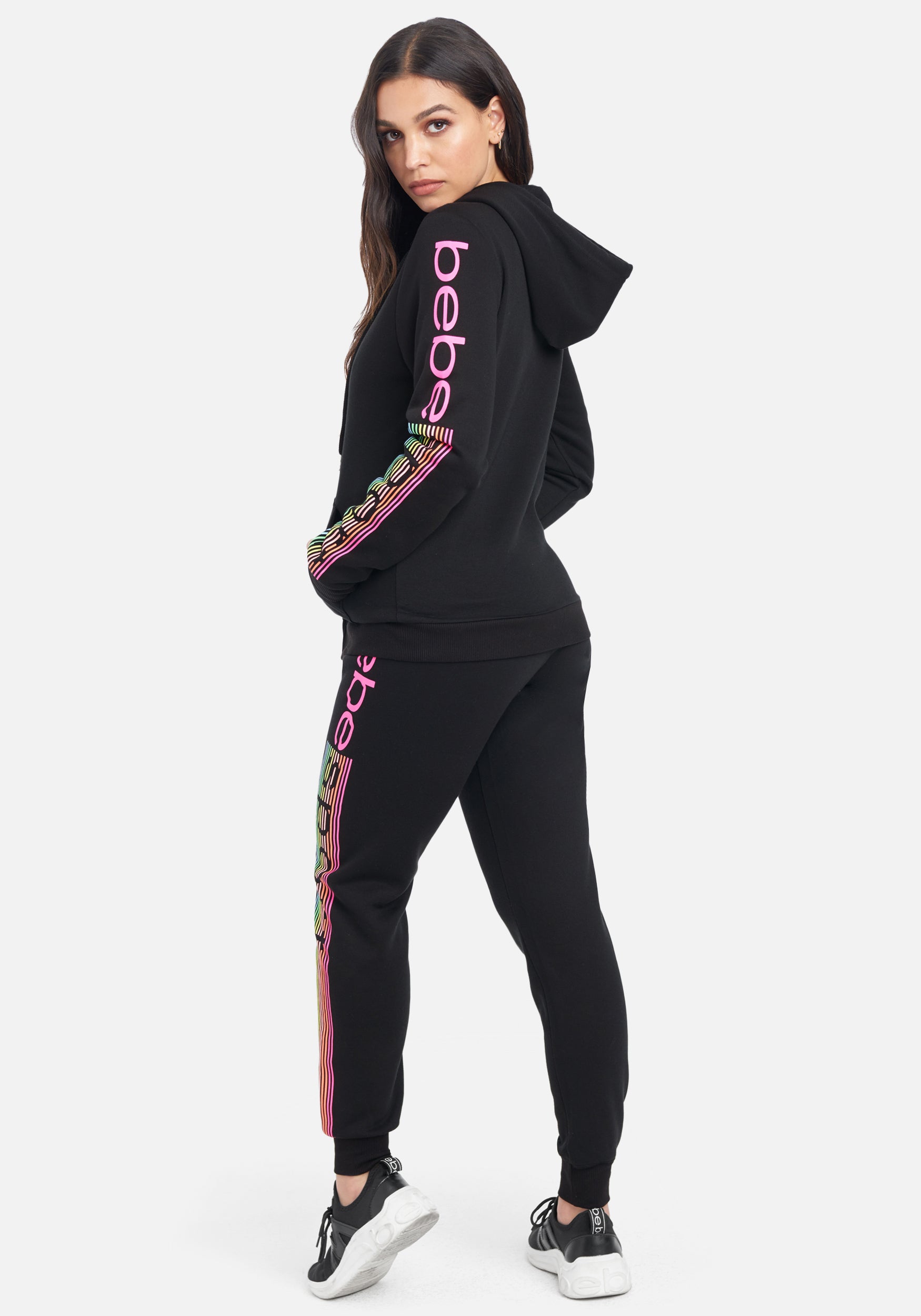 Bebe Sport Logo Stripe Jogger