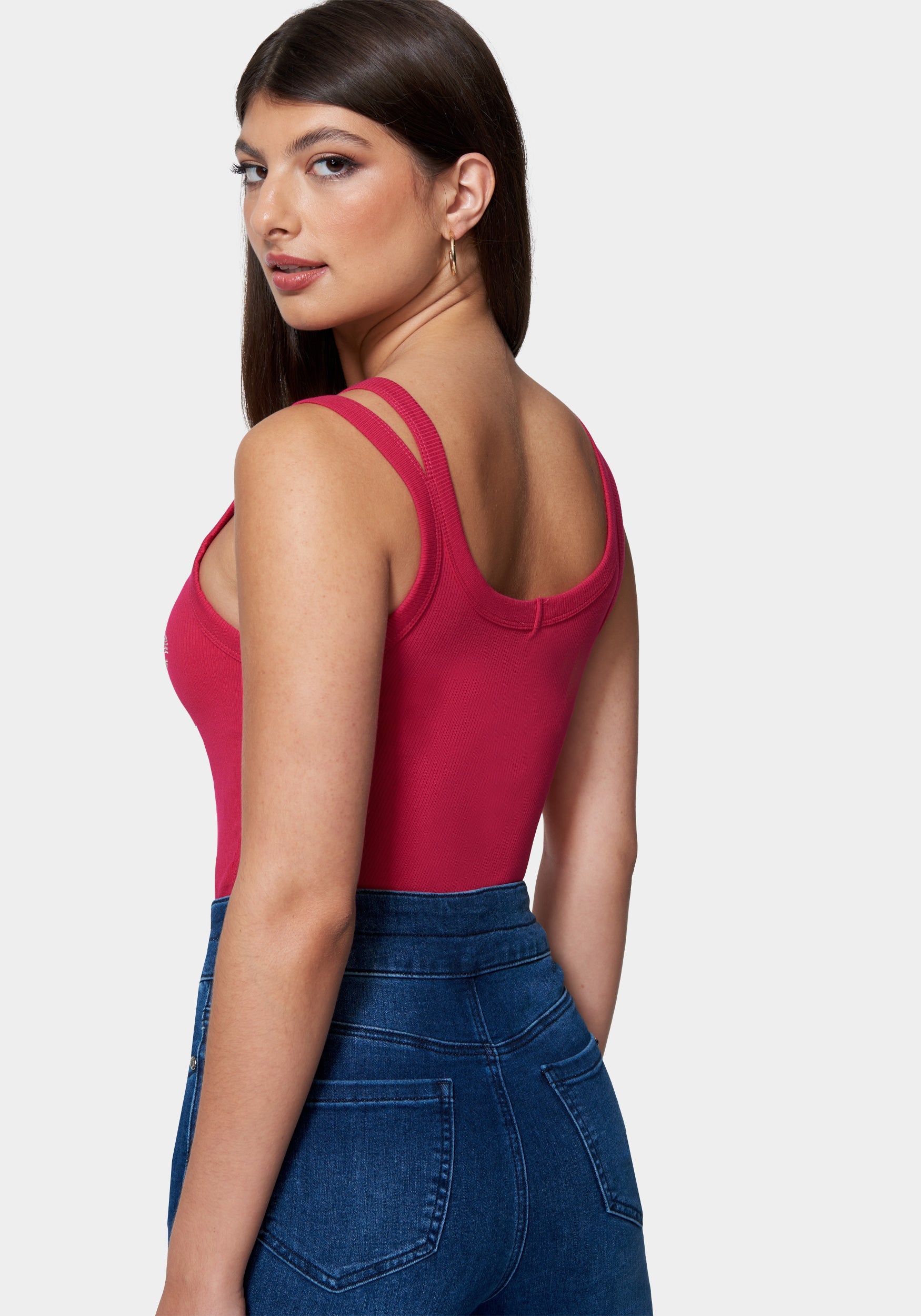 Bebe Logo Rib Top