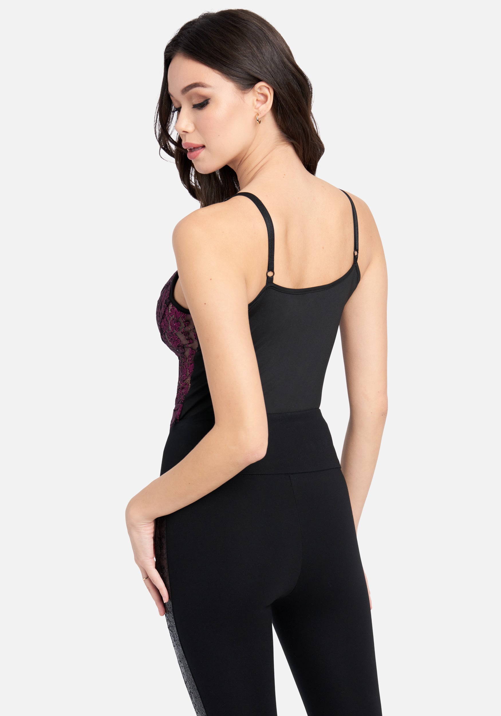 Metallic Foil Lace Bodysuit