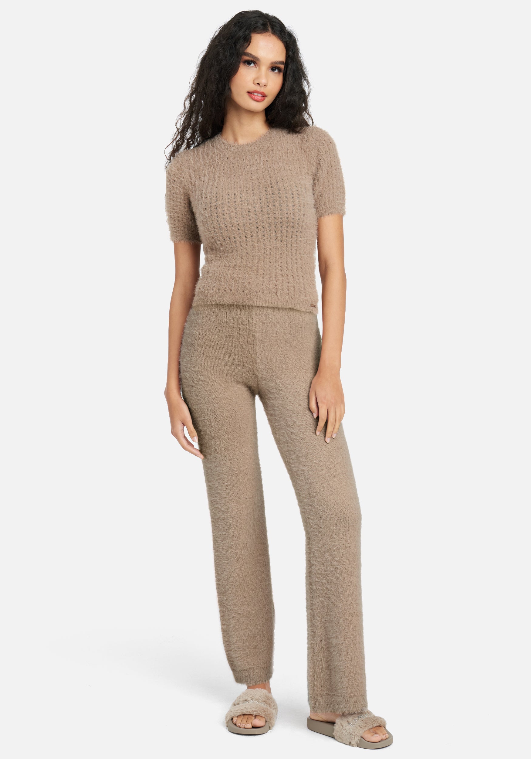 Soft Yarn High Waisted Sweater Pant