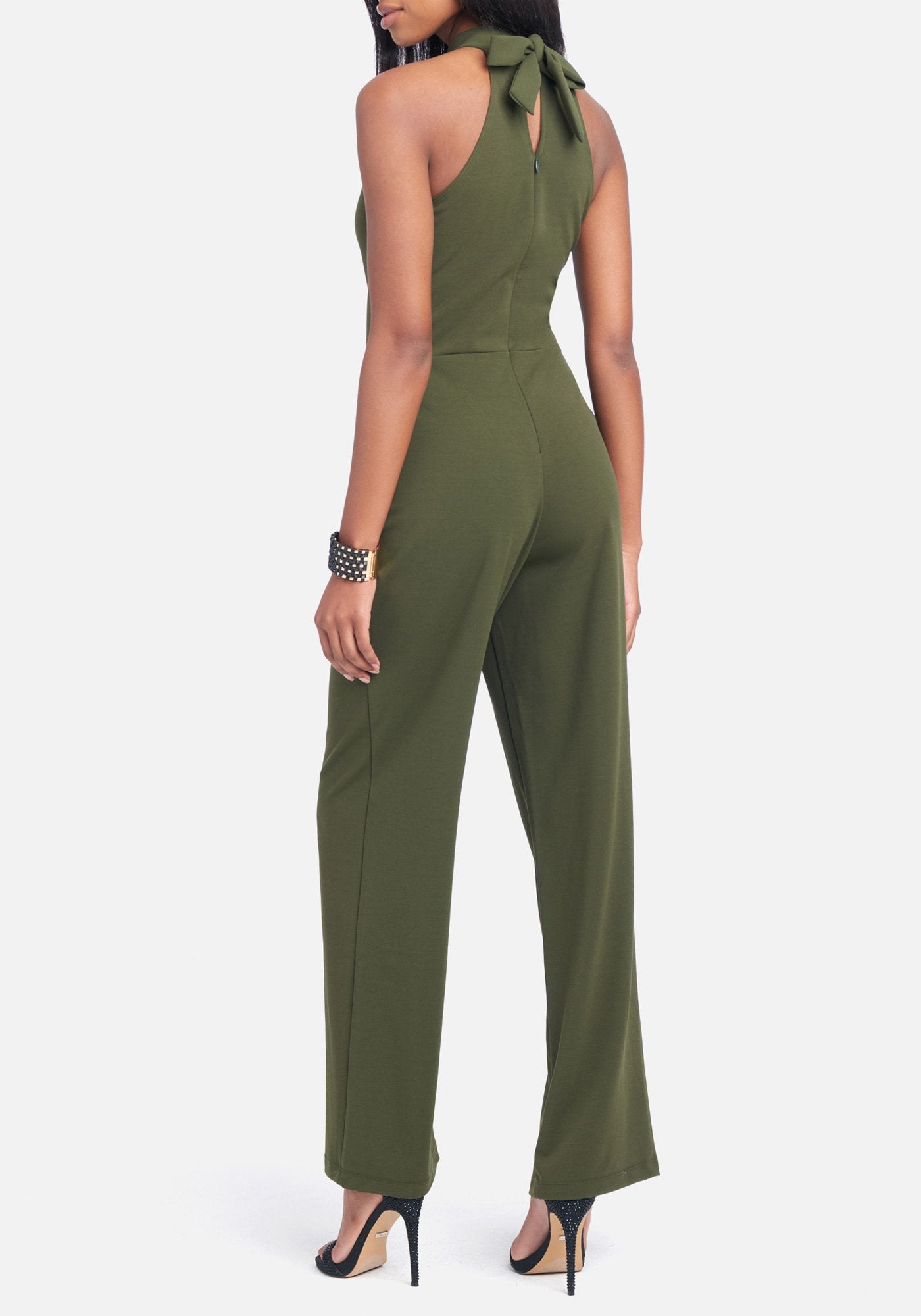 Halter Tie Neck Jumpsuit