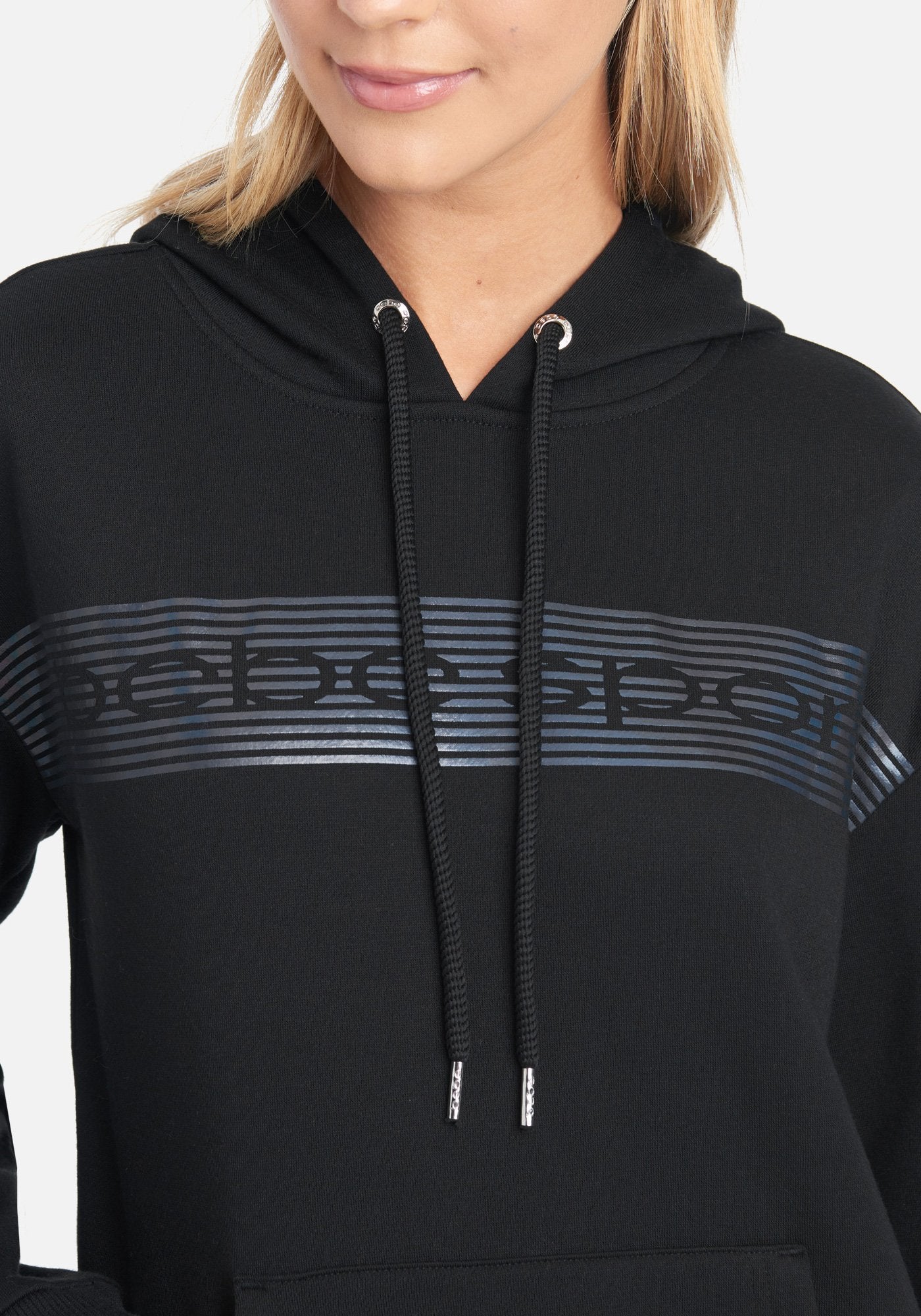 Bebe Sports Stripe Hoodie