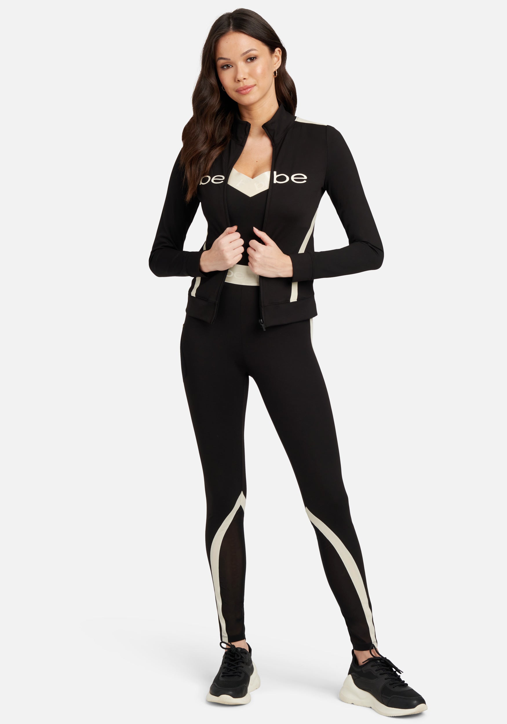 Bebe Rubberized Logo Jacket