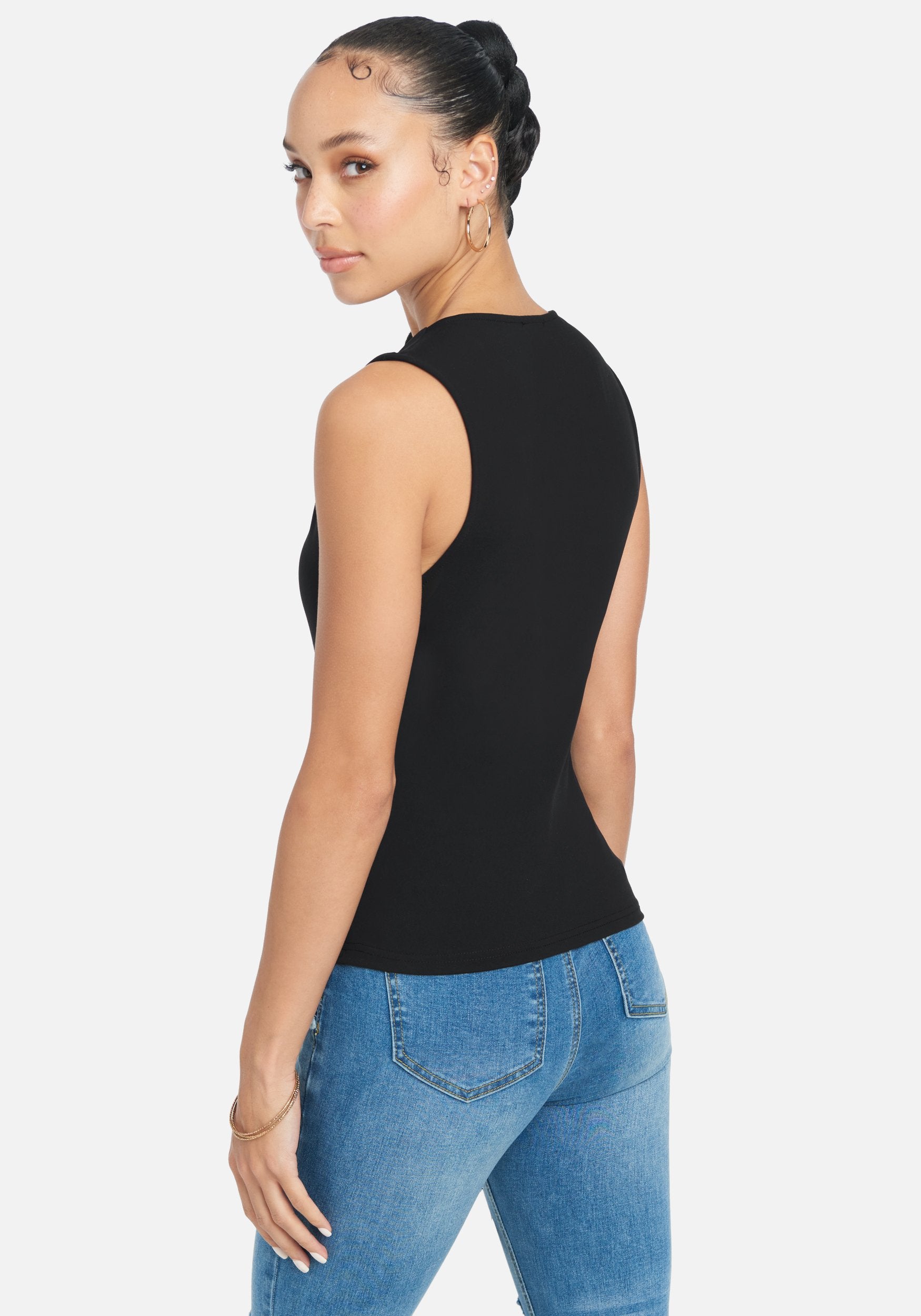 Grommet Detail Knit Top