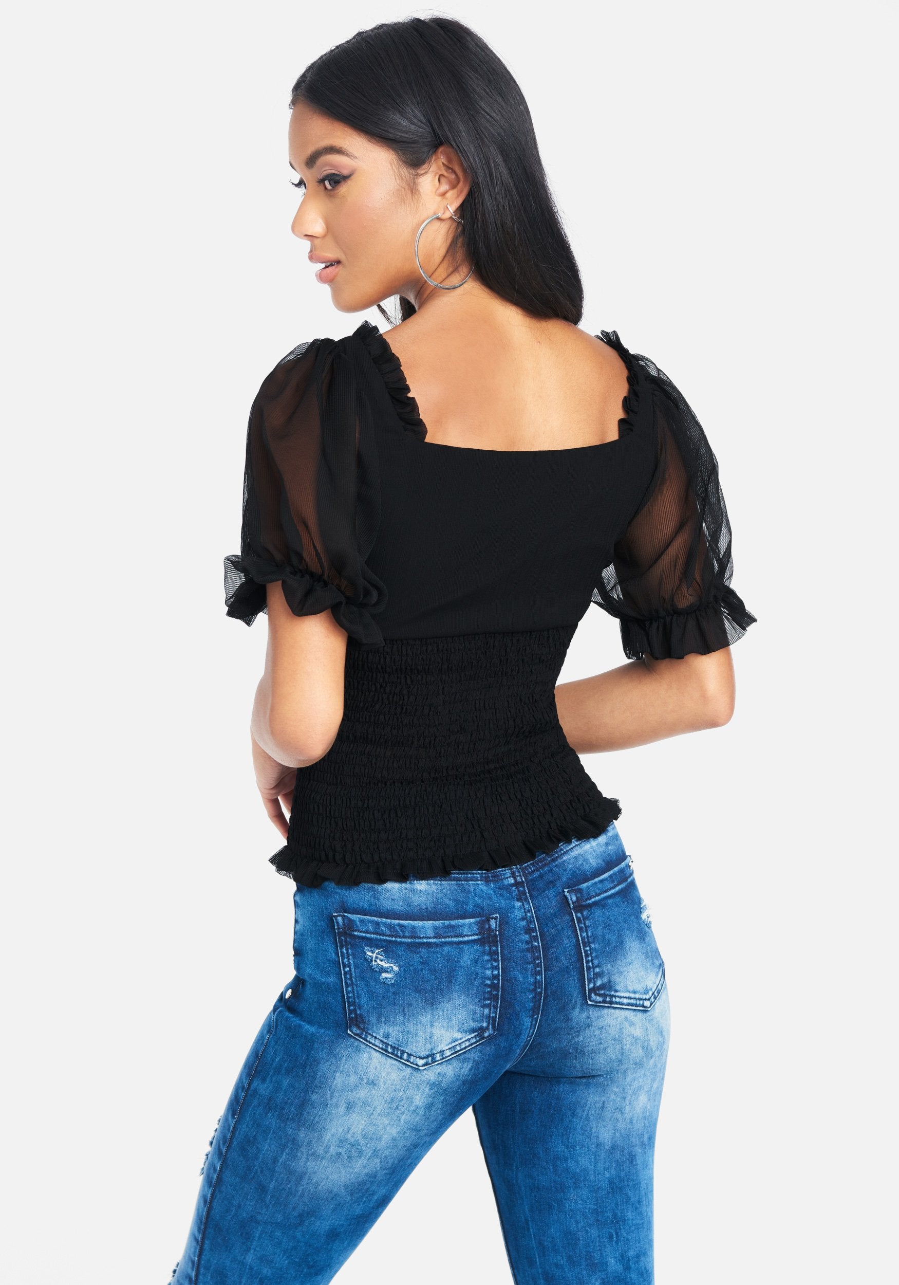Corset Smocking Waist Top