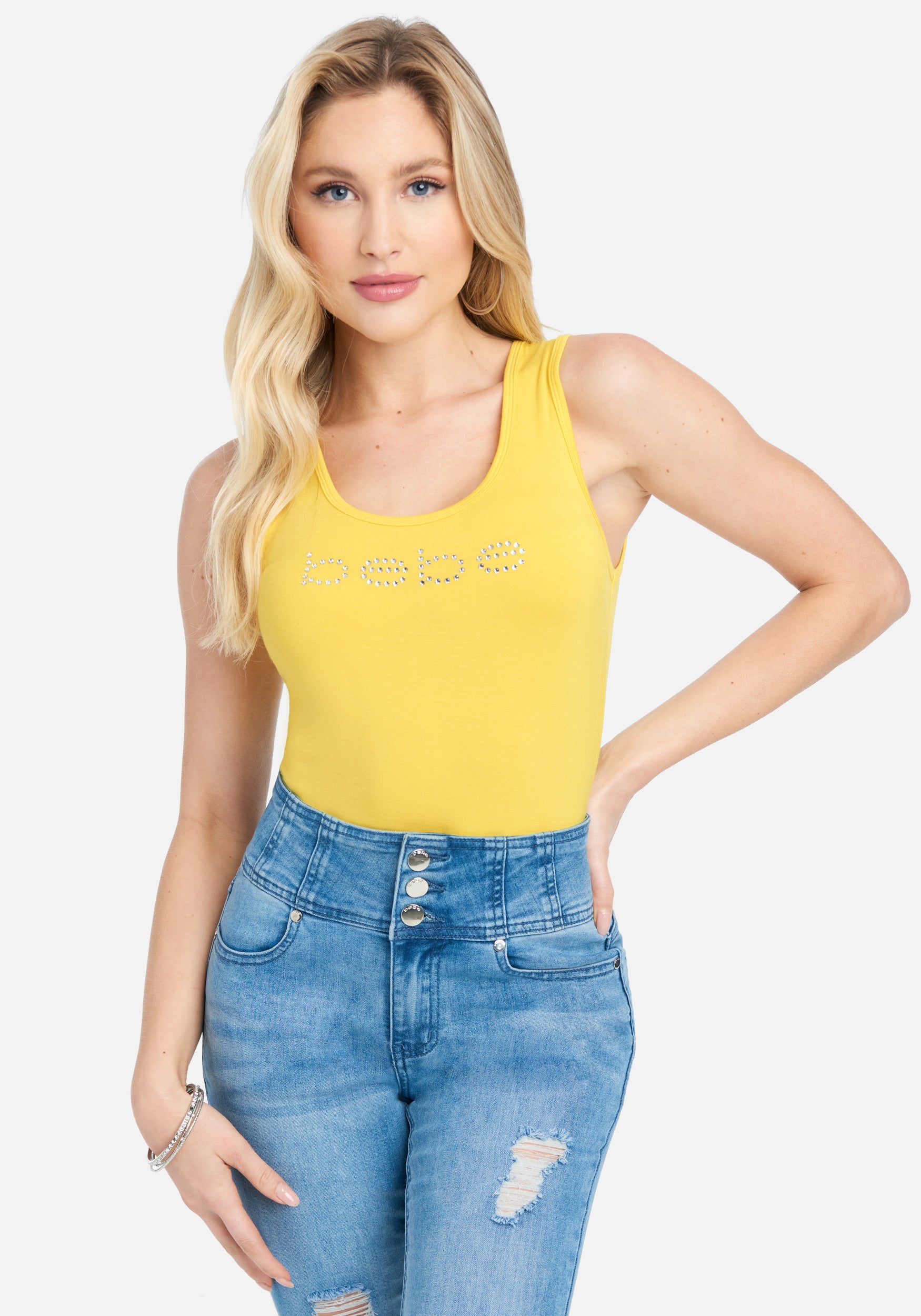 Crystal Logo Jersey Tank Top