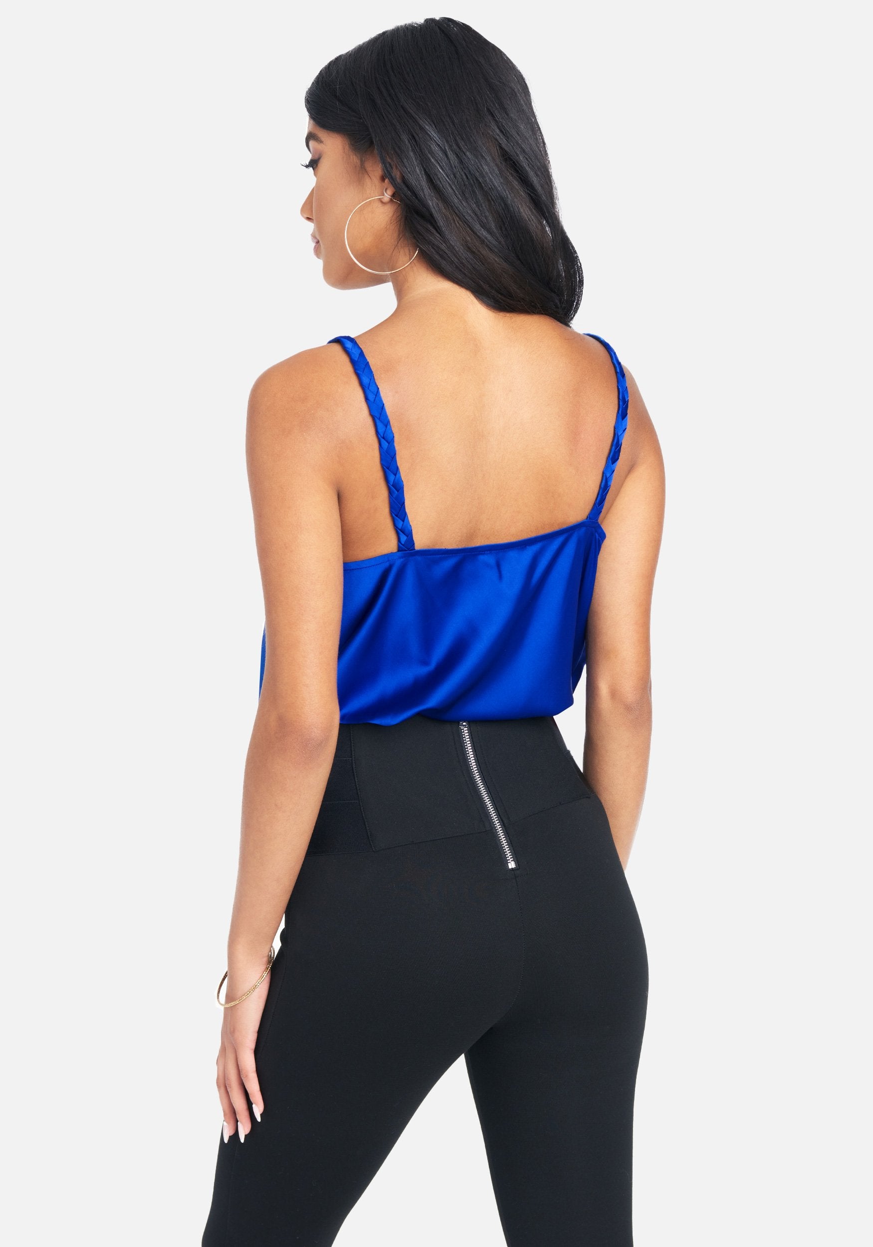 Charmeuse Braided Strap Top