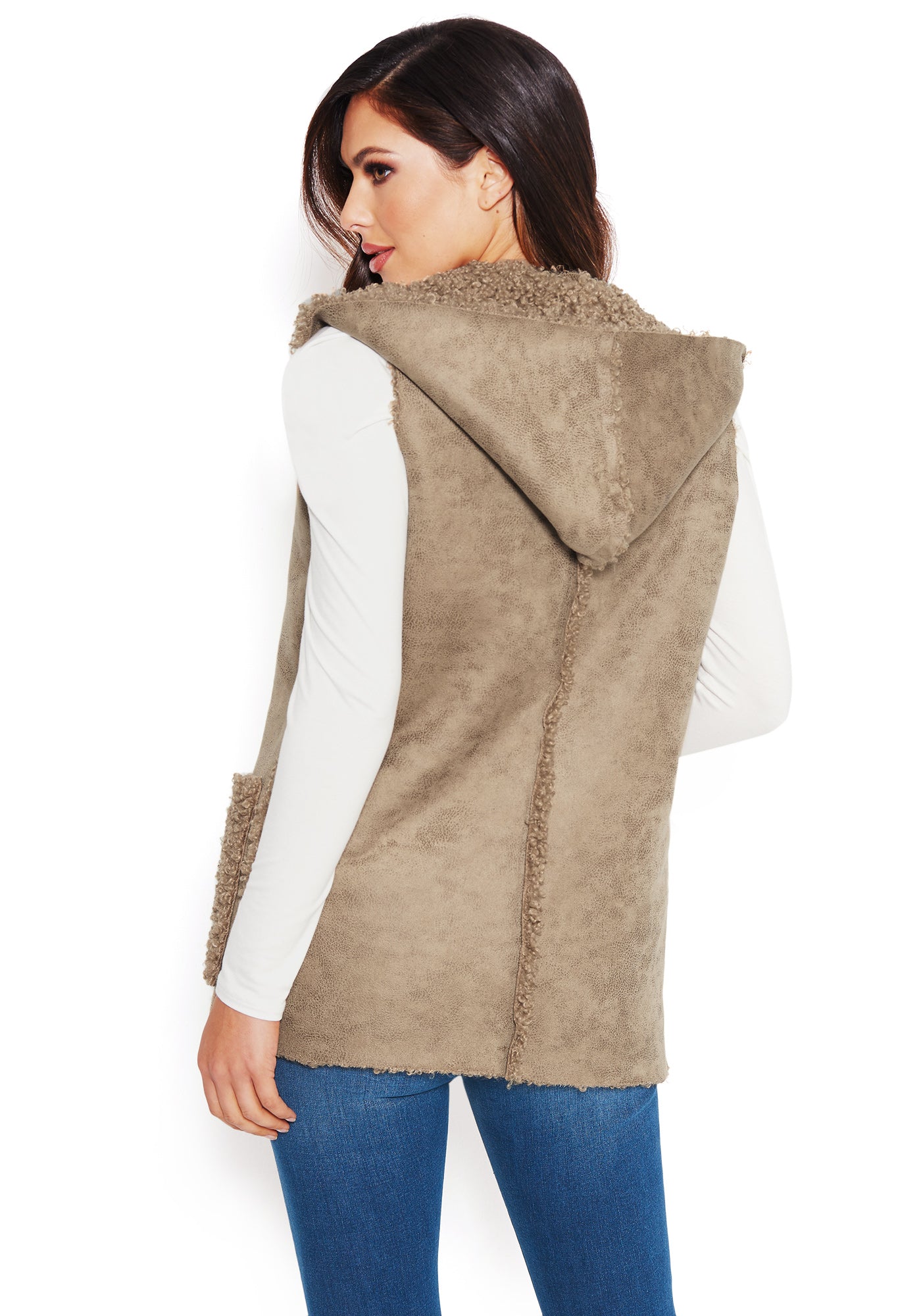 Sherpa Hoodie Vest