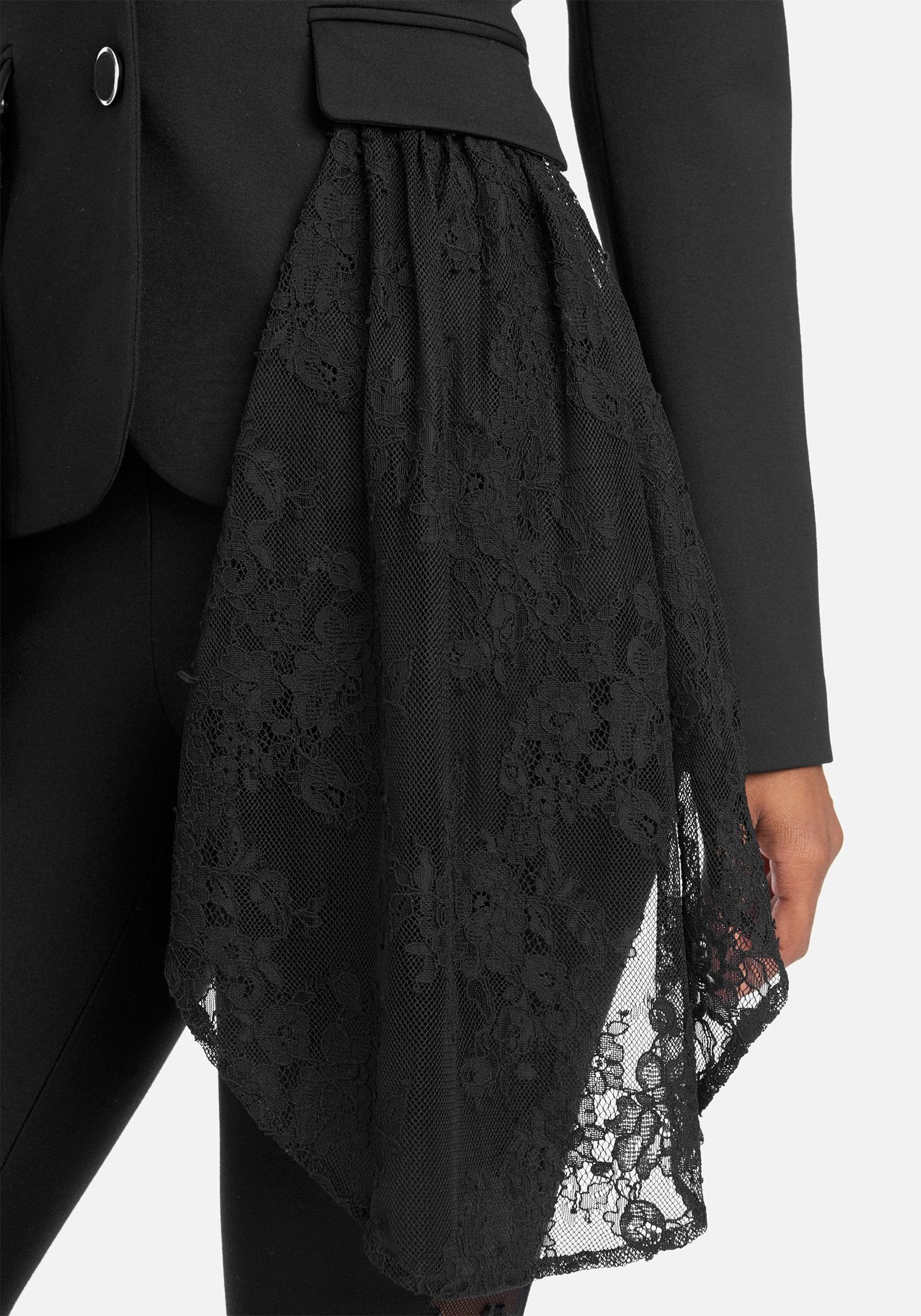 Lace Drape Detail Blazer