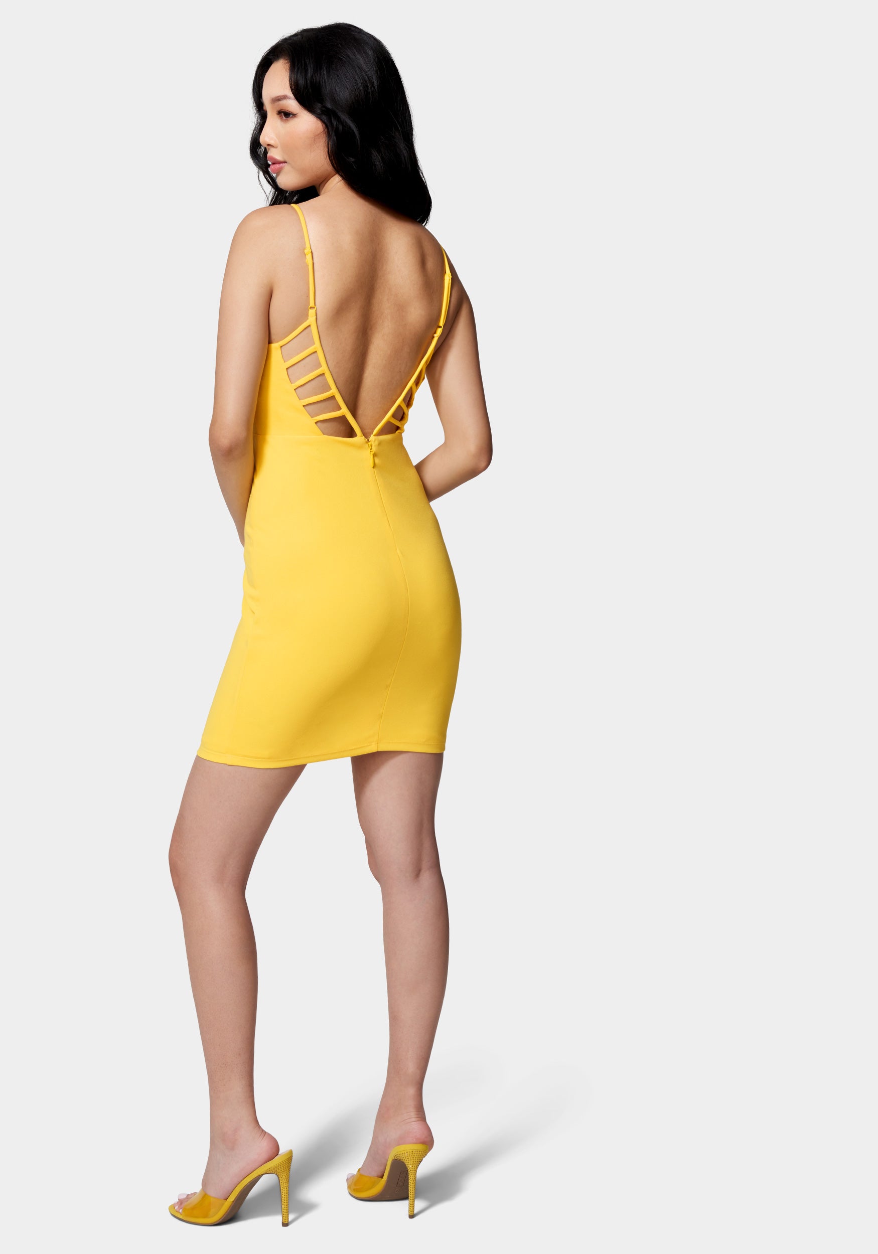 Caged Low Back Mini Dress