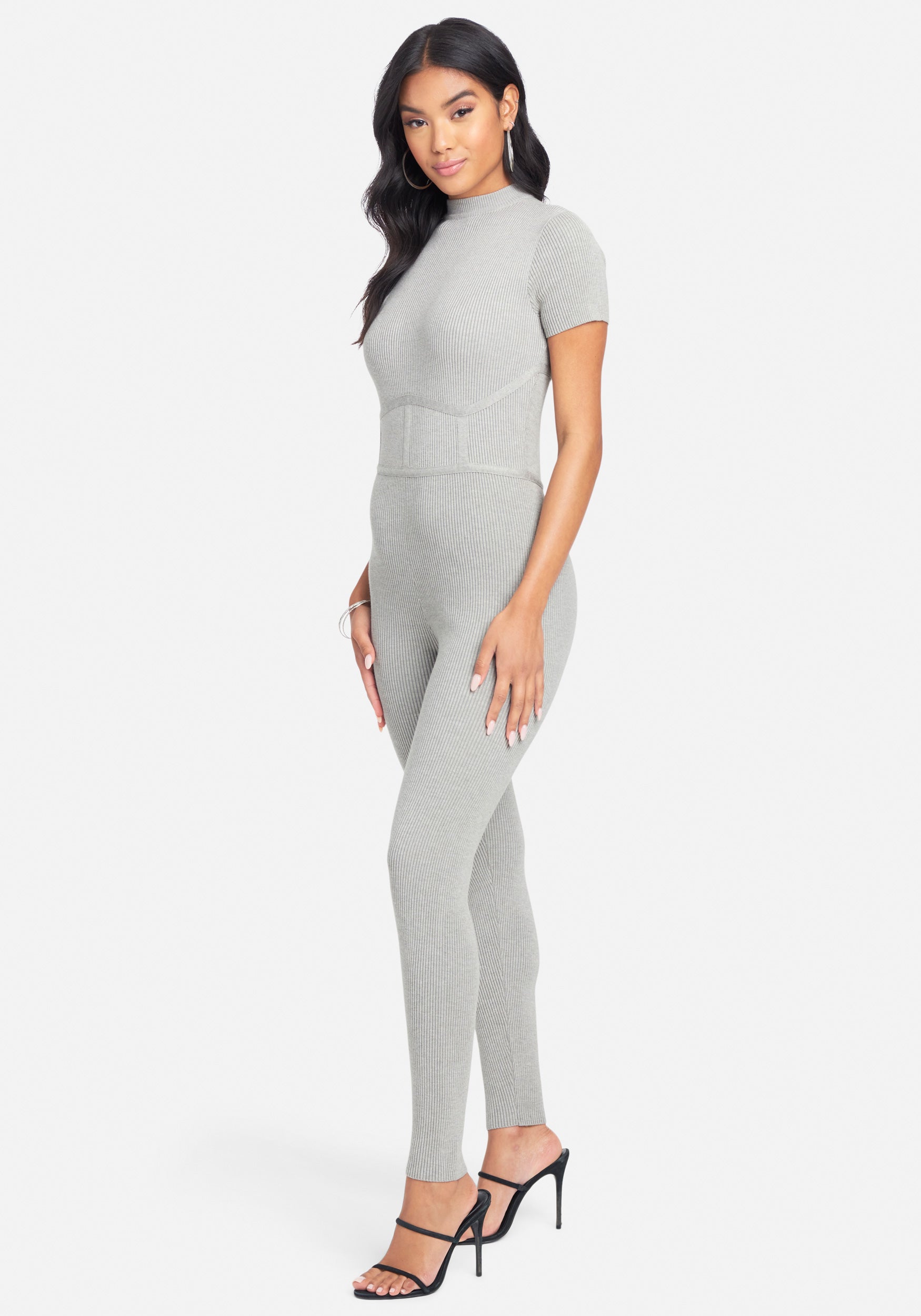 Corset Rib Knit Jumpsuit