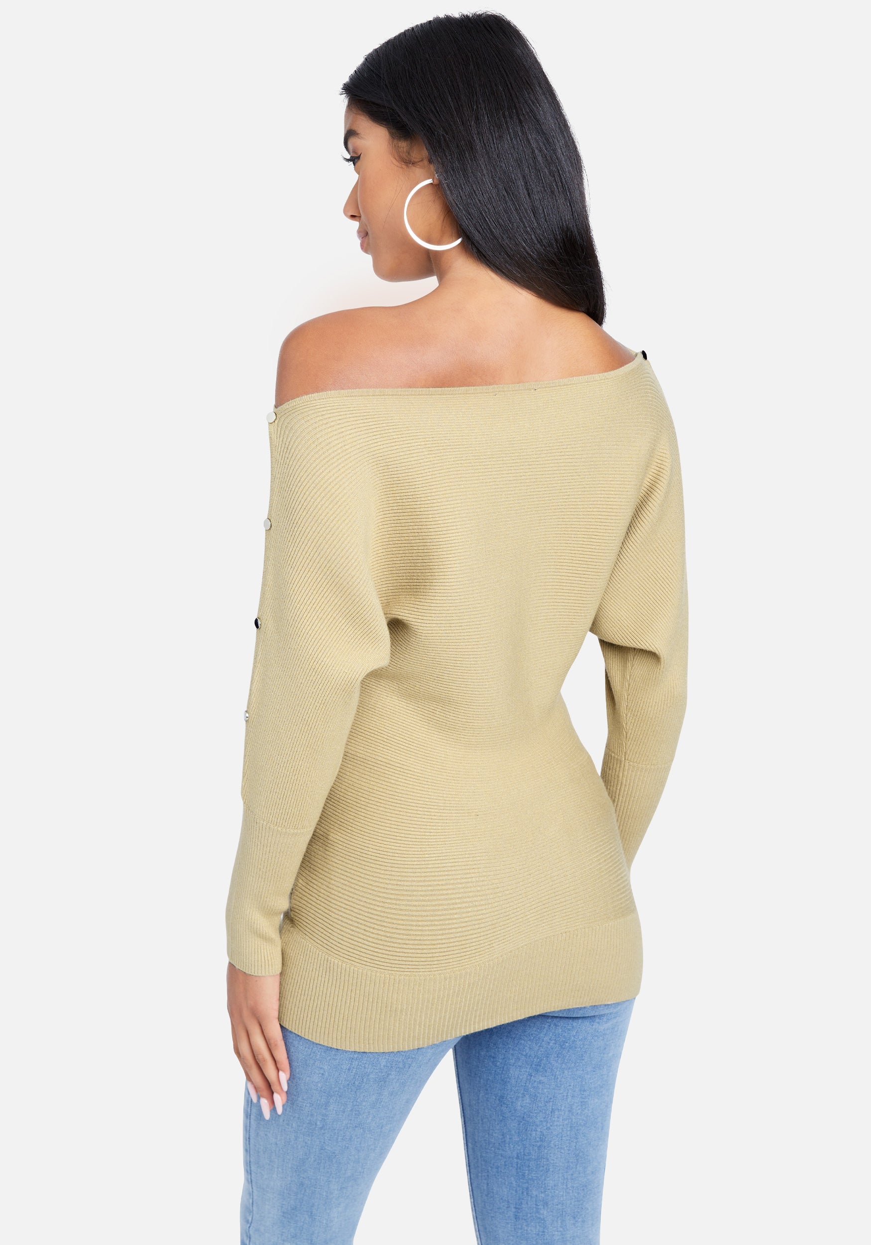 Off The Shoulder Tunic Sweater