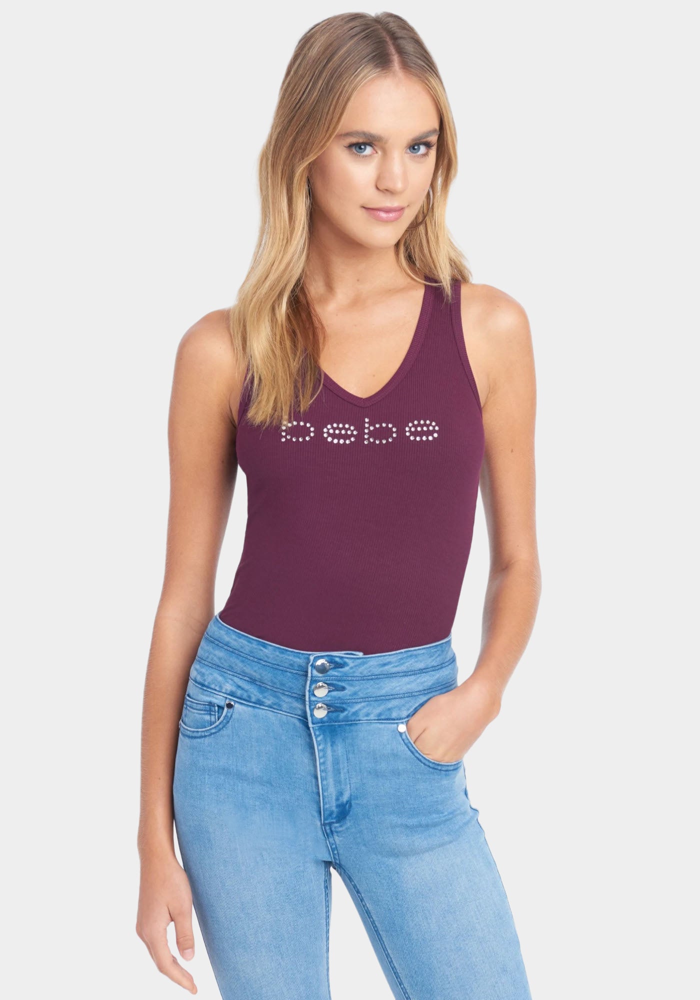 Crystal Logo V-Neck Tank Top