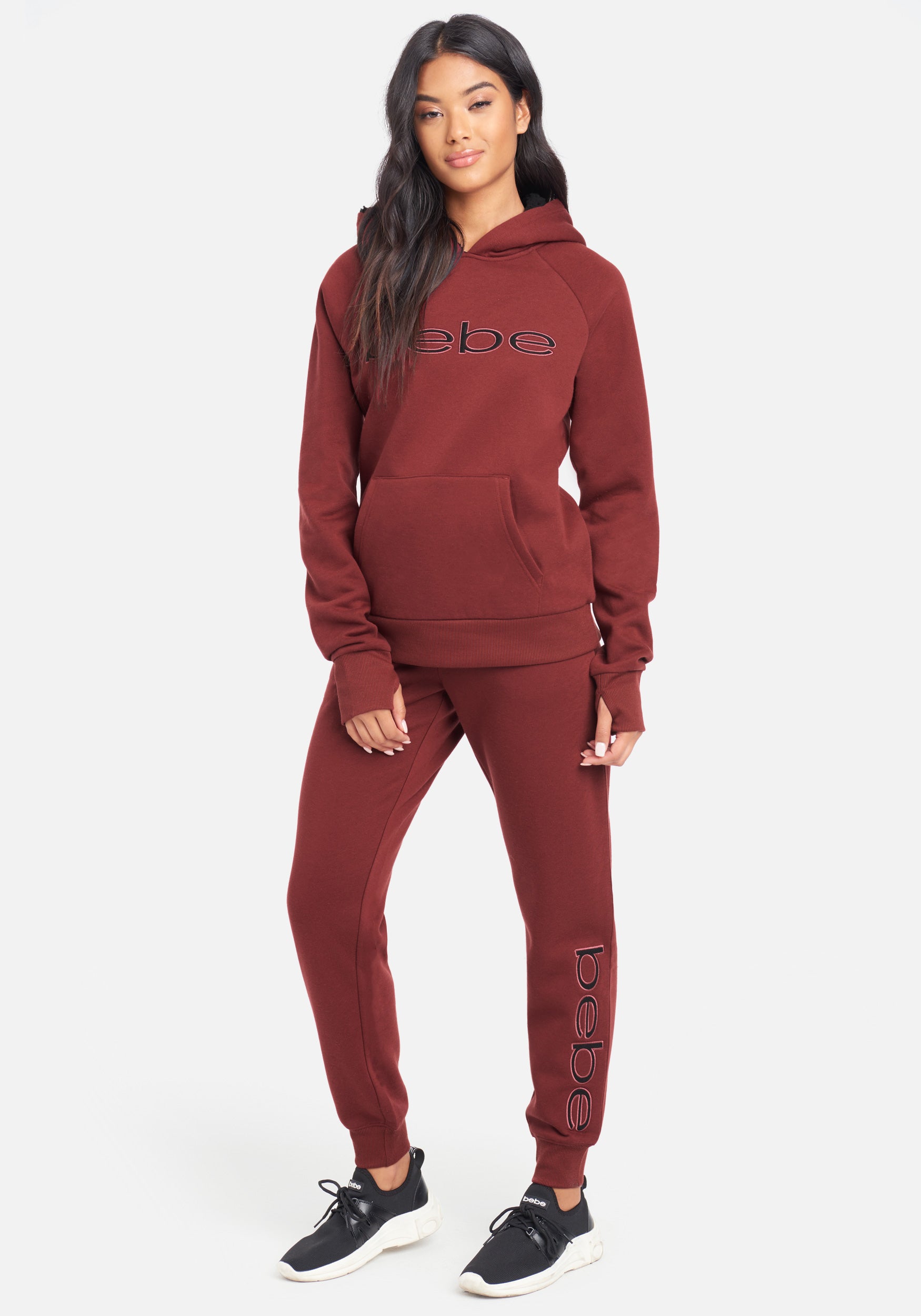 Bebe Sport Sherpa Logo Patch Jogger