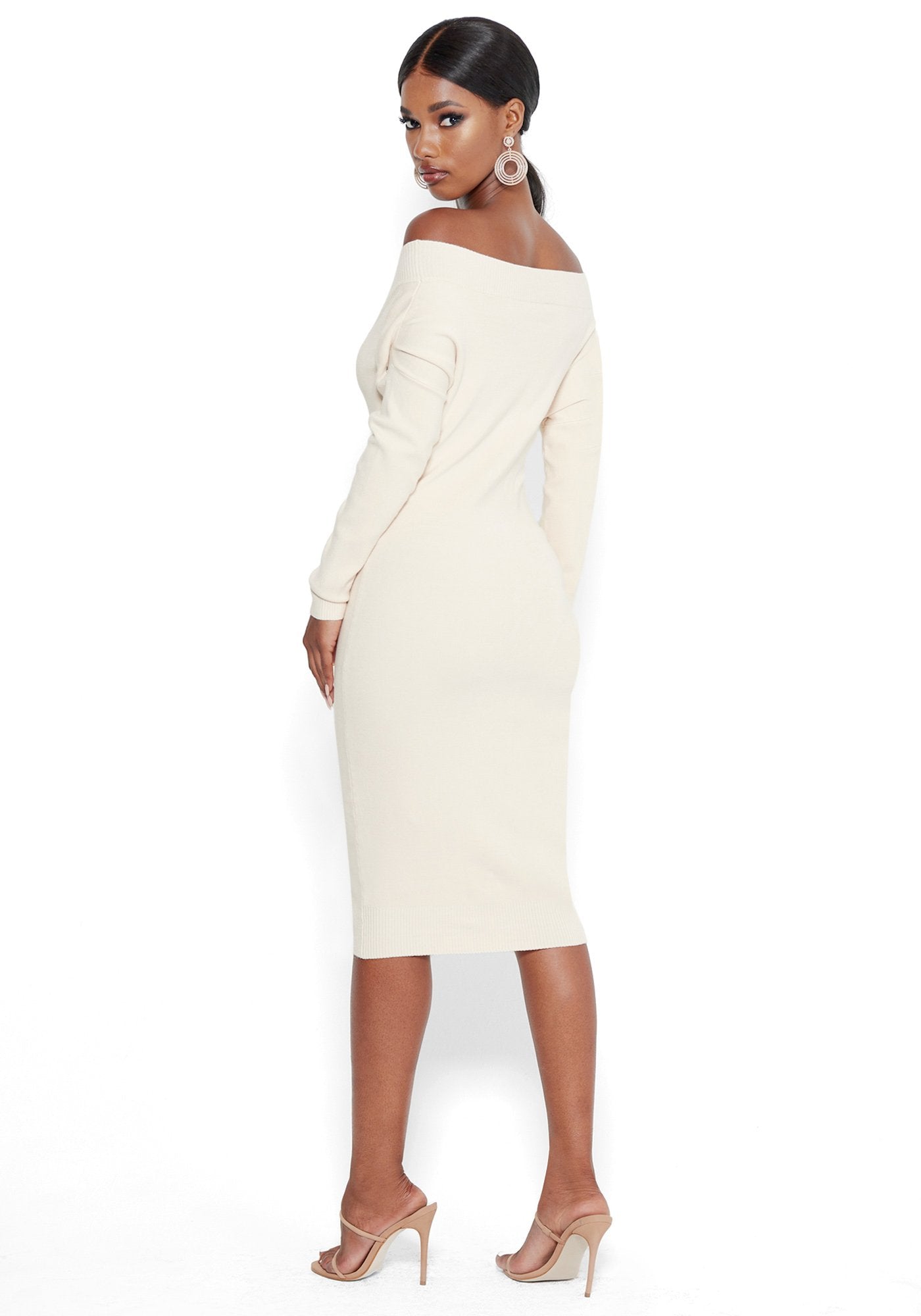 V-Neck Sweater Dress