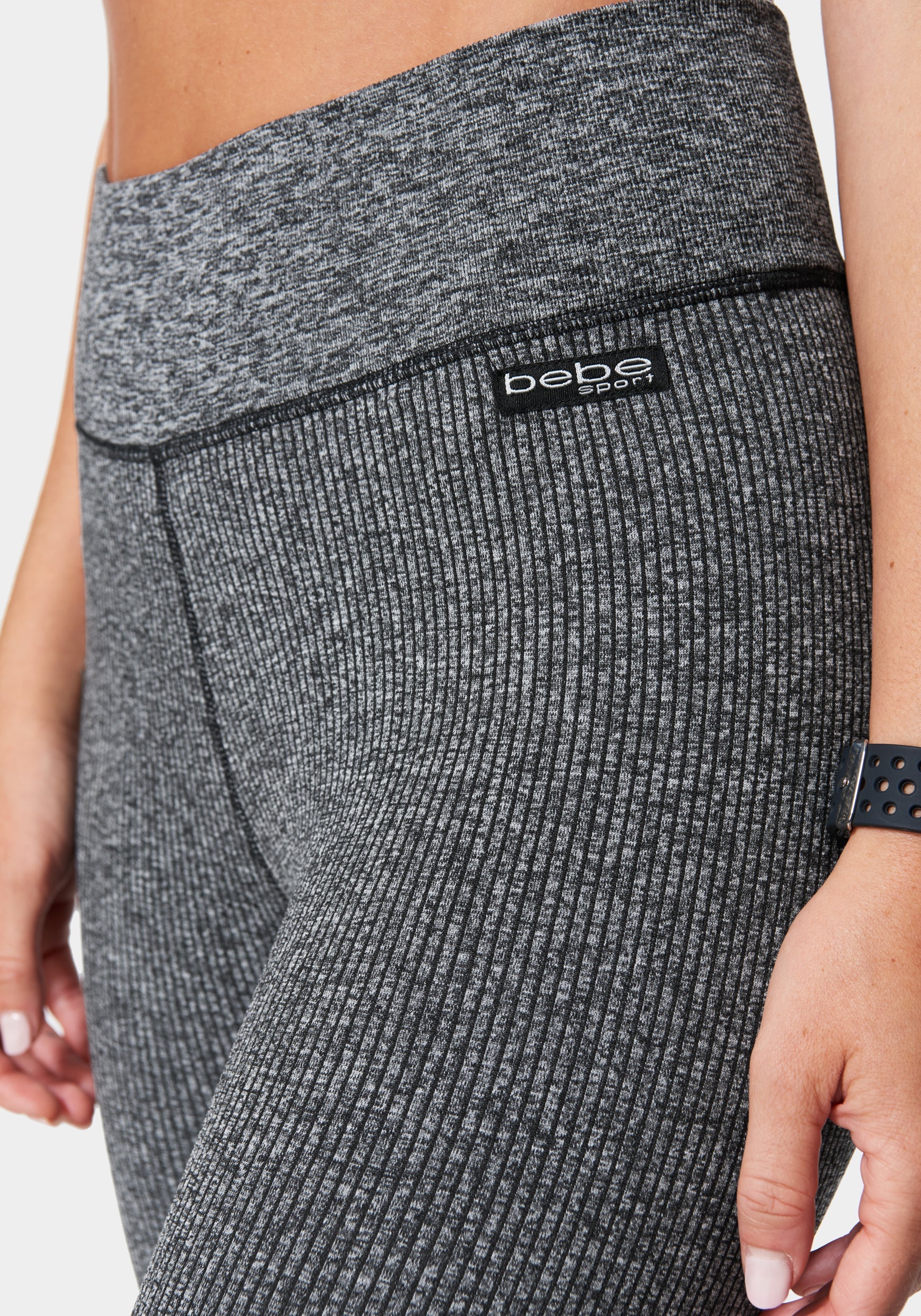 Bebe Logo Rib Knit Short