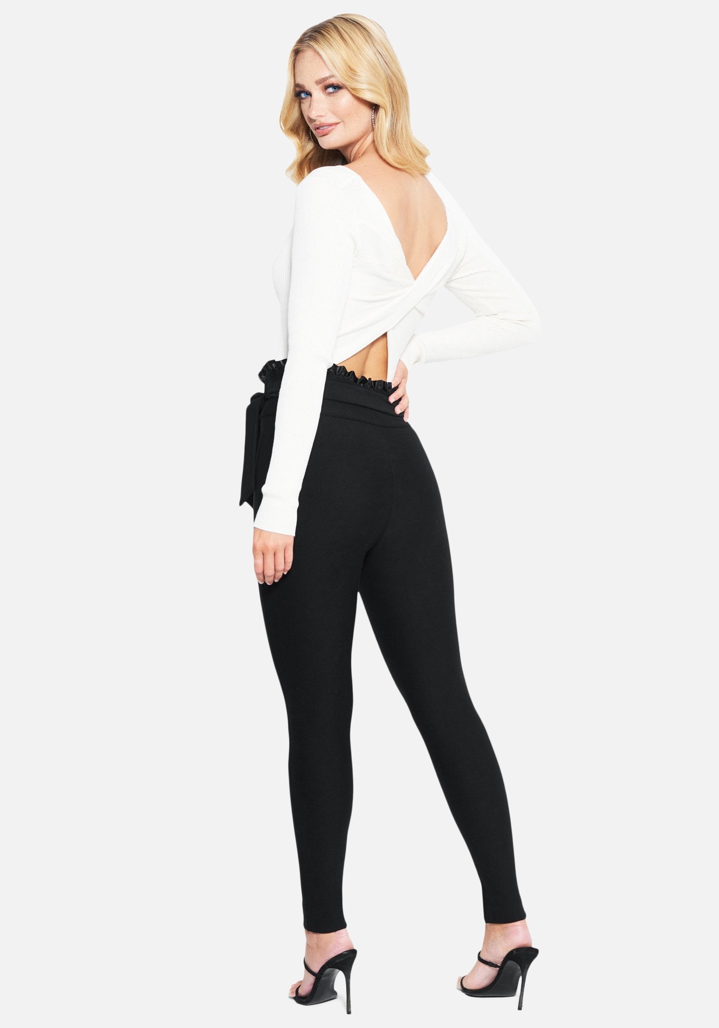 Ruffle Knot Front Leggings