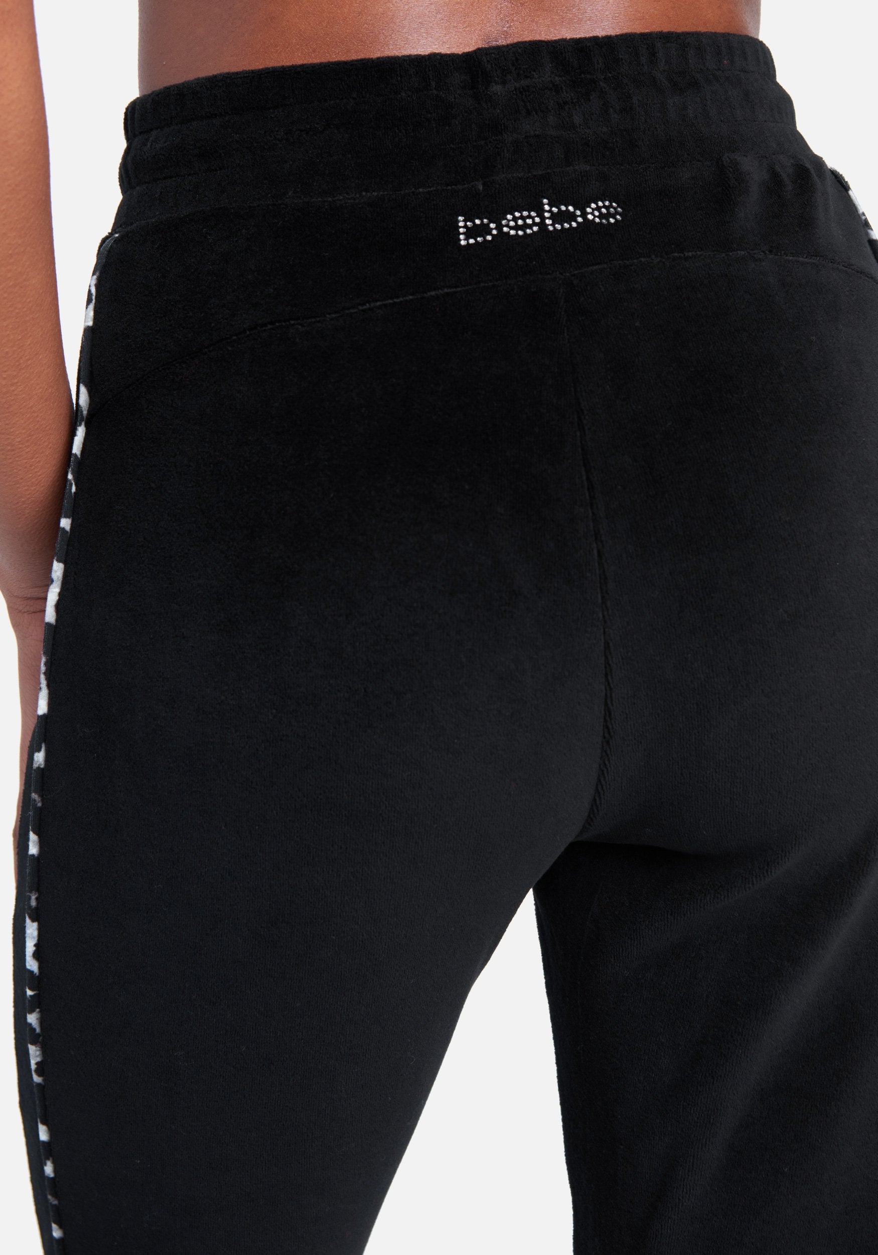 Bebe Logo Velour Jogger Pant