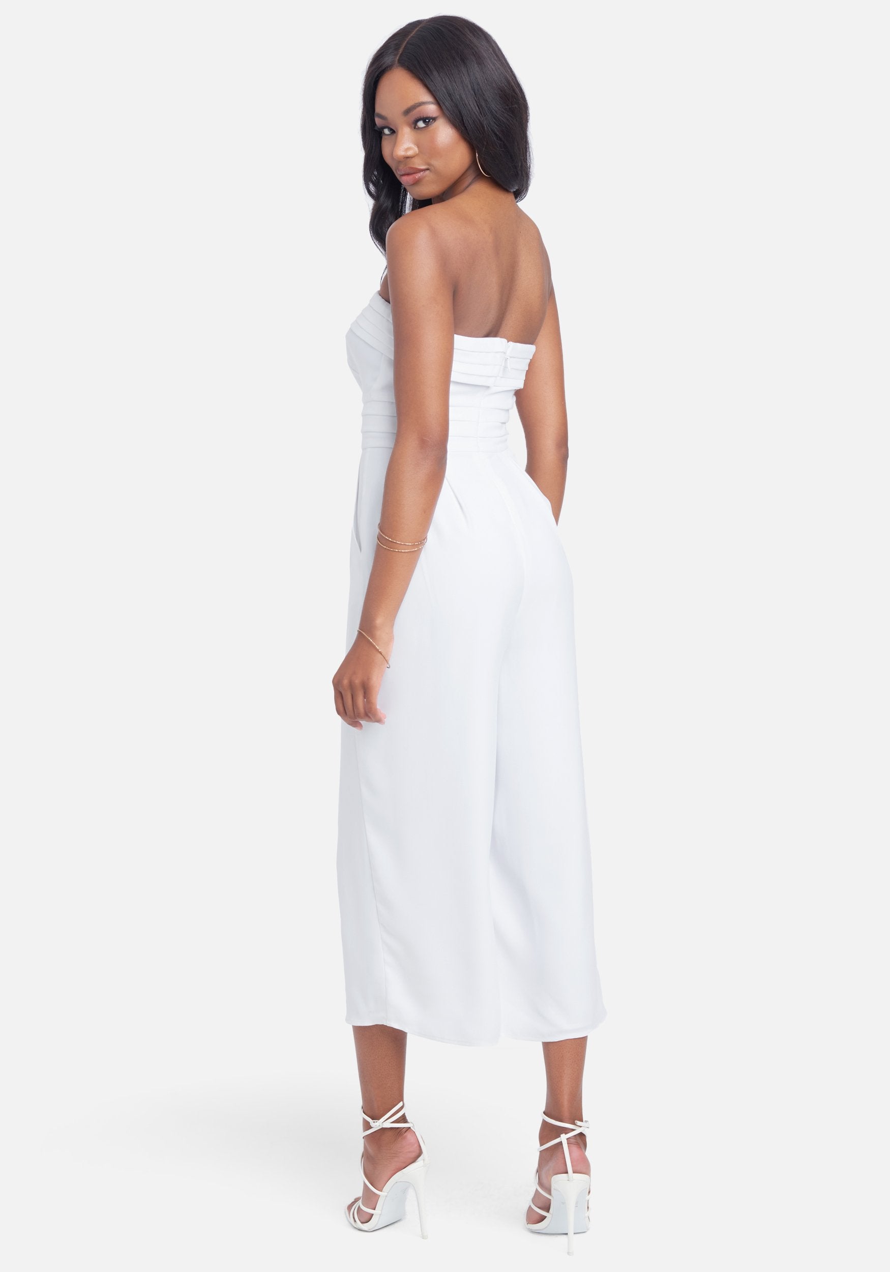 Strapless Culotte Jumpsuit