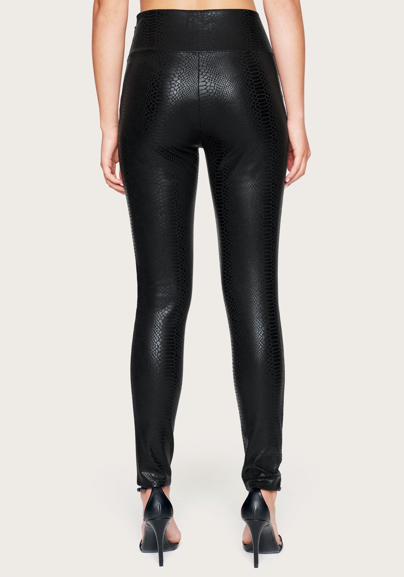 Faux Snake Pull On Leggings