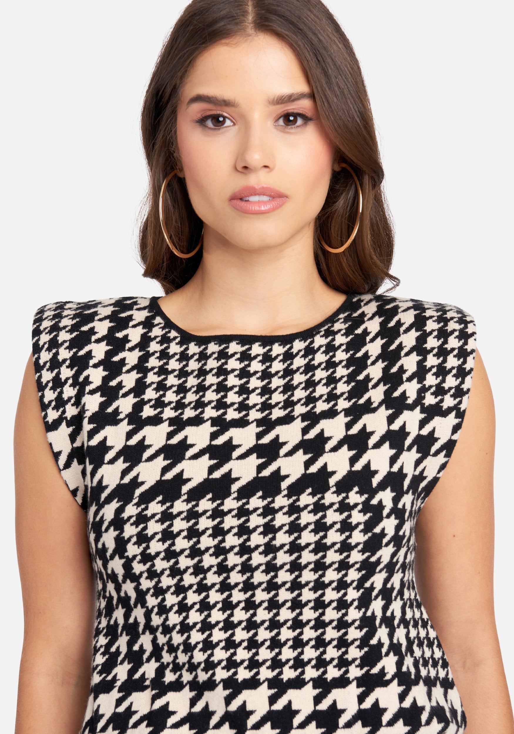 Sweater Jacquard Mini Dress