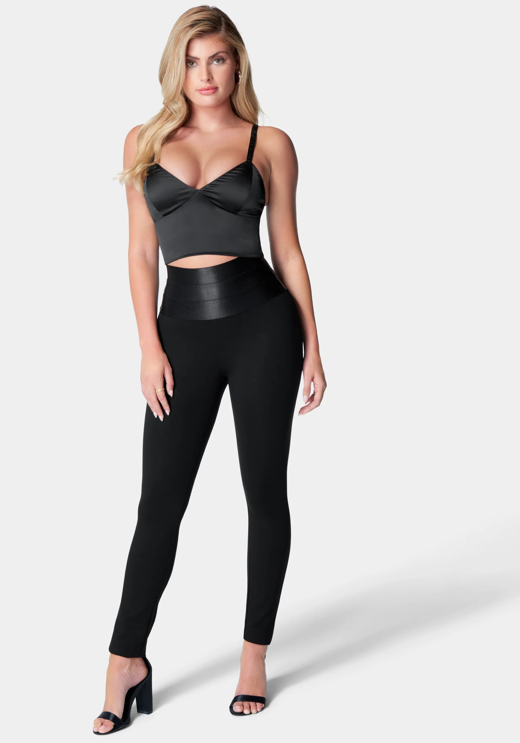 Satiny High Waist Leggings