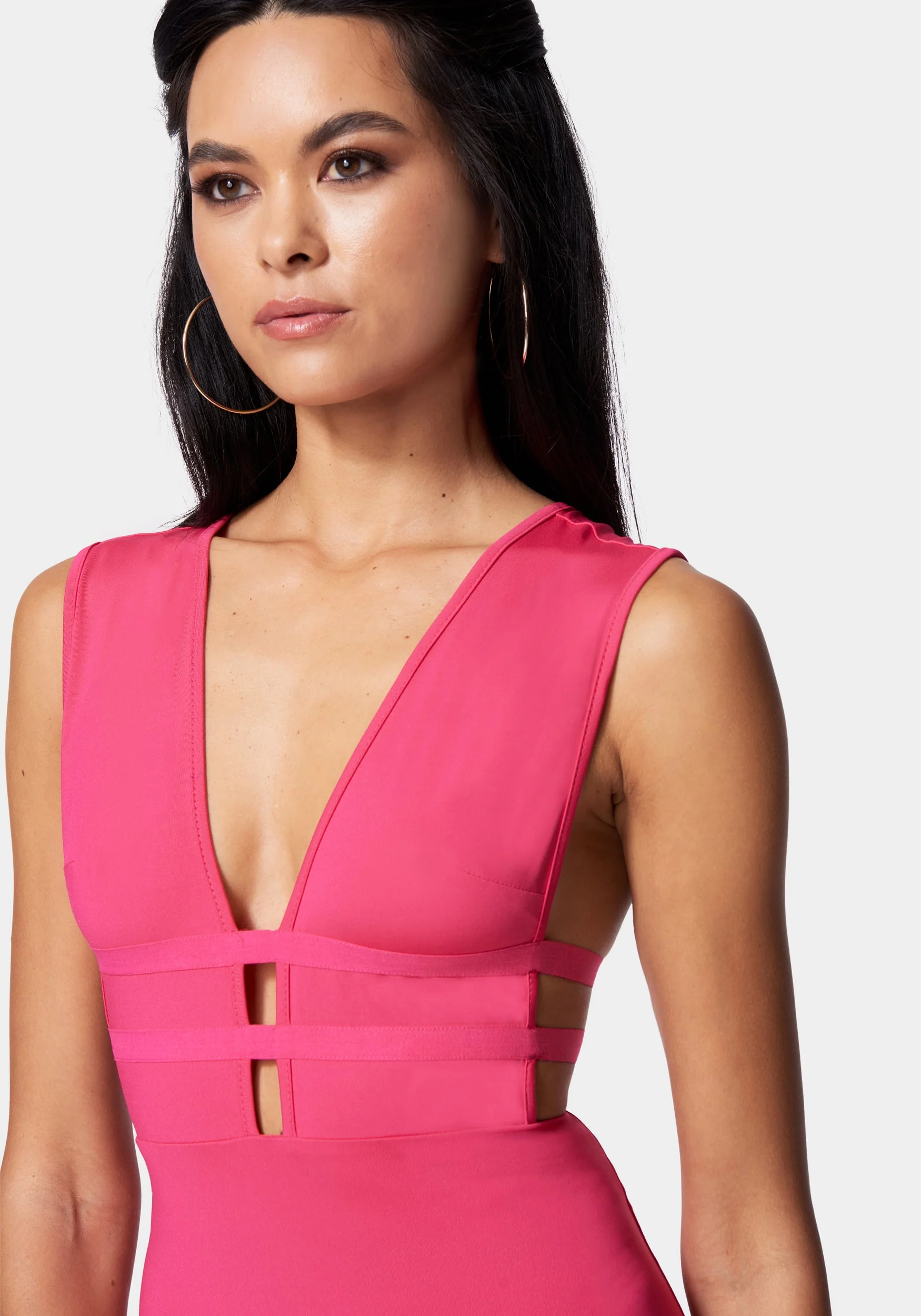 Caged Slinky Knit Dress