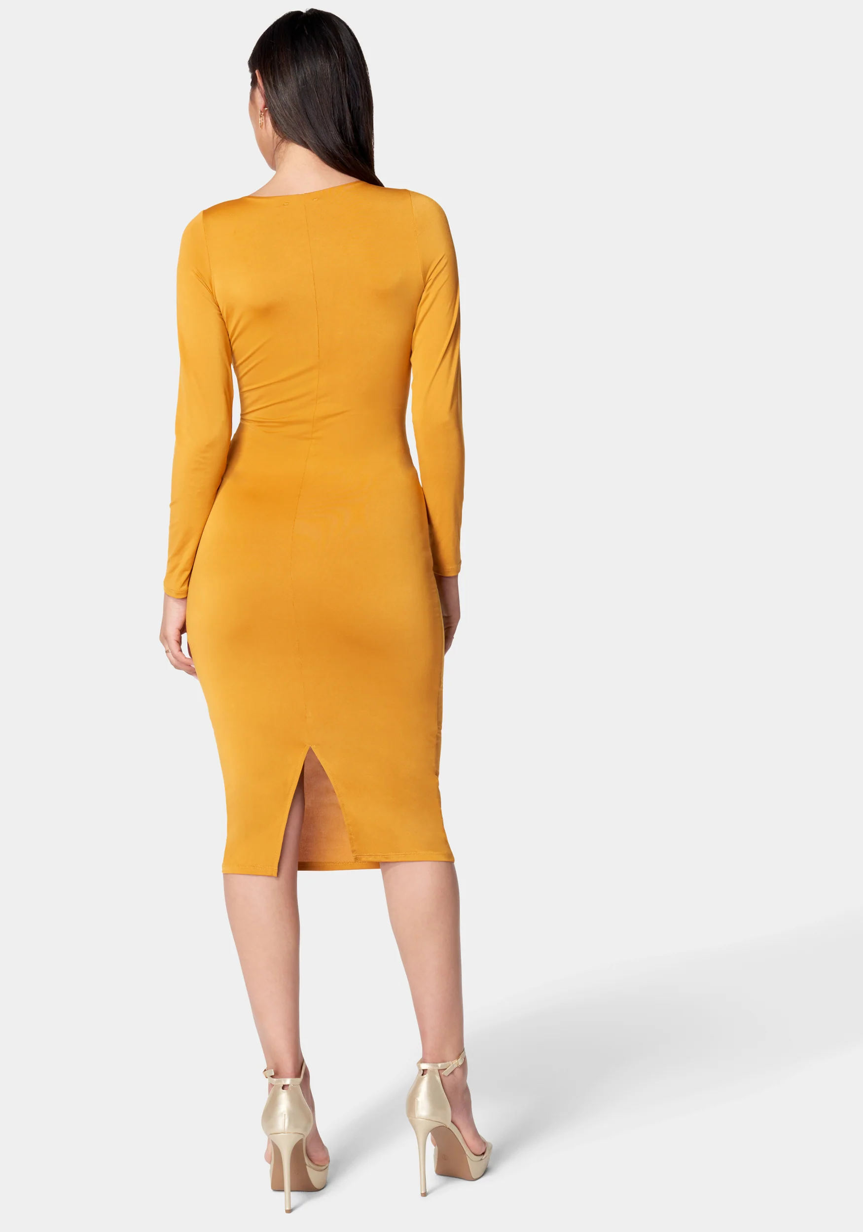 Open Neck Midi Dress