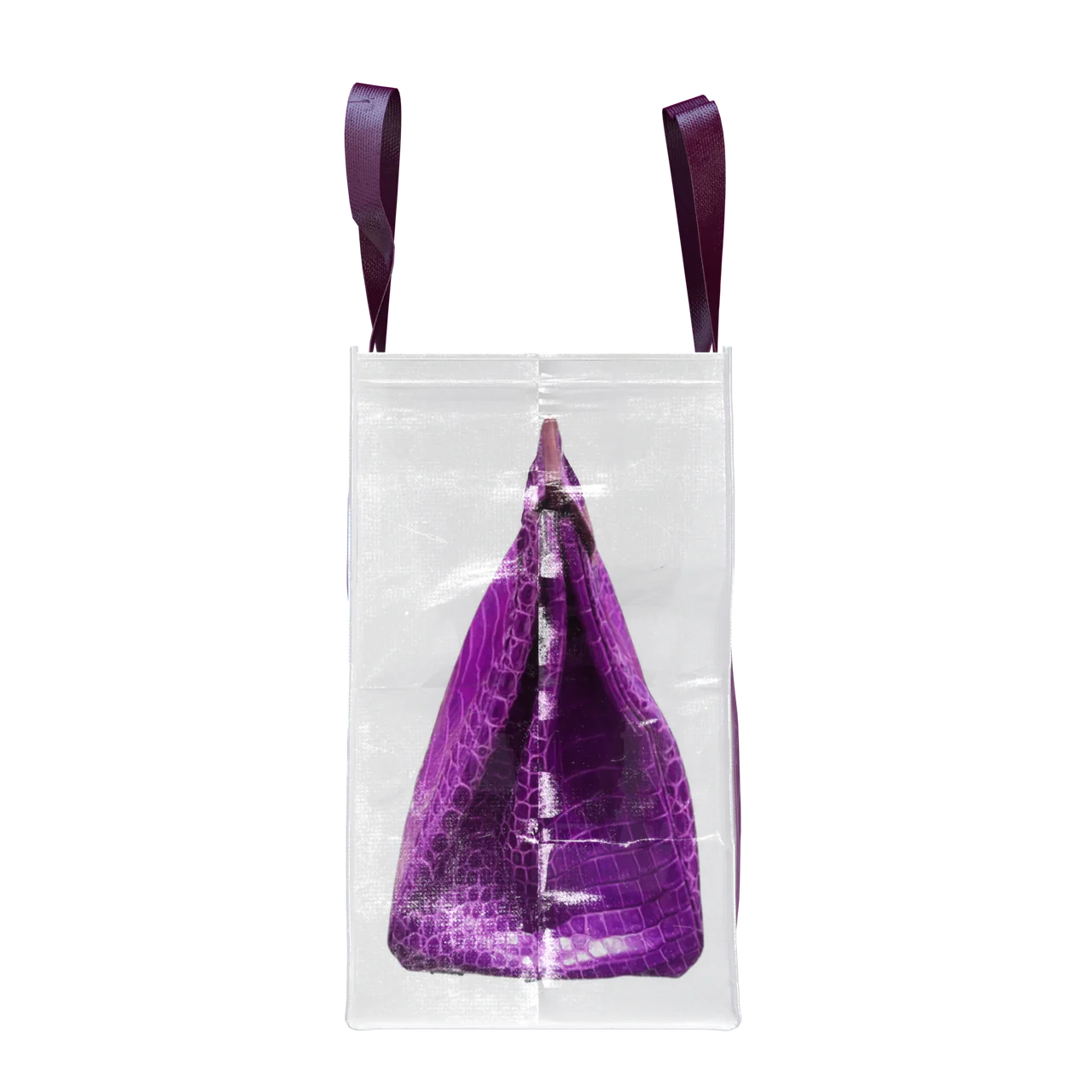 INS blogger spoofs creative grocery bag platinum bag replica casual bag