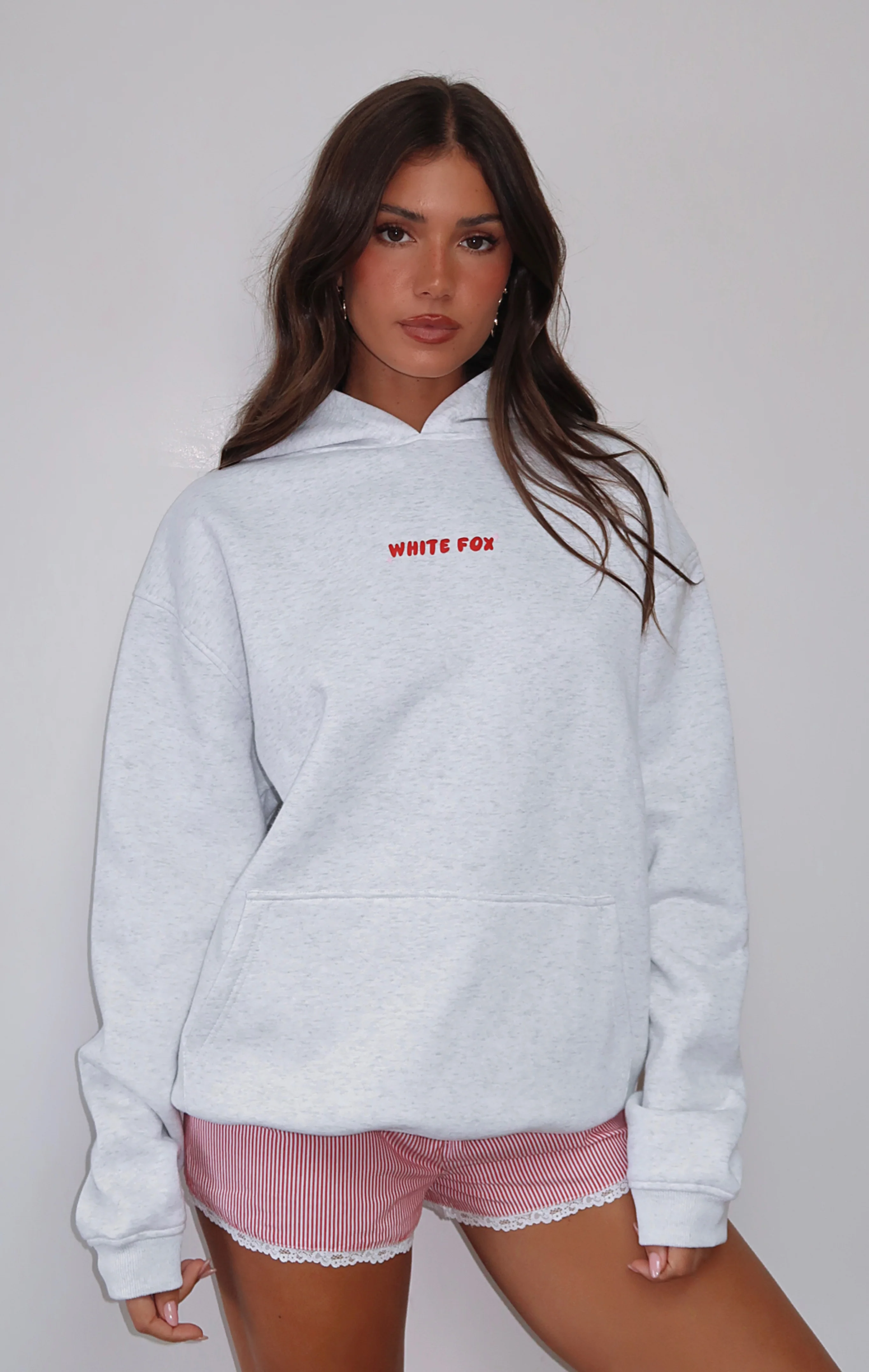 Deck The Halls Oversized Hoodie Grey Marle
