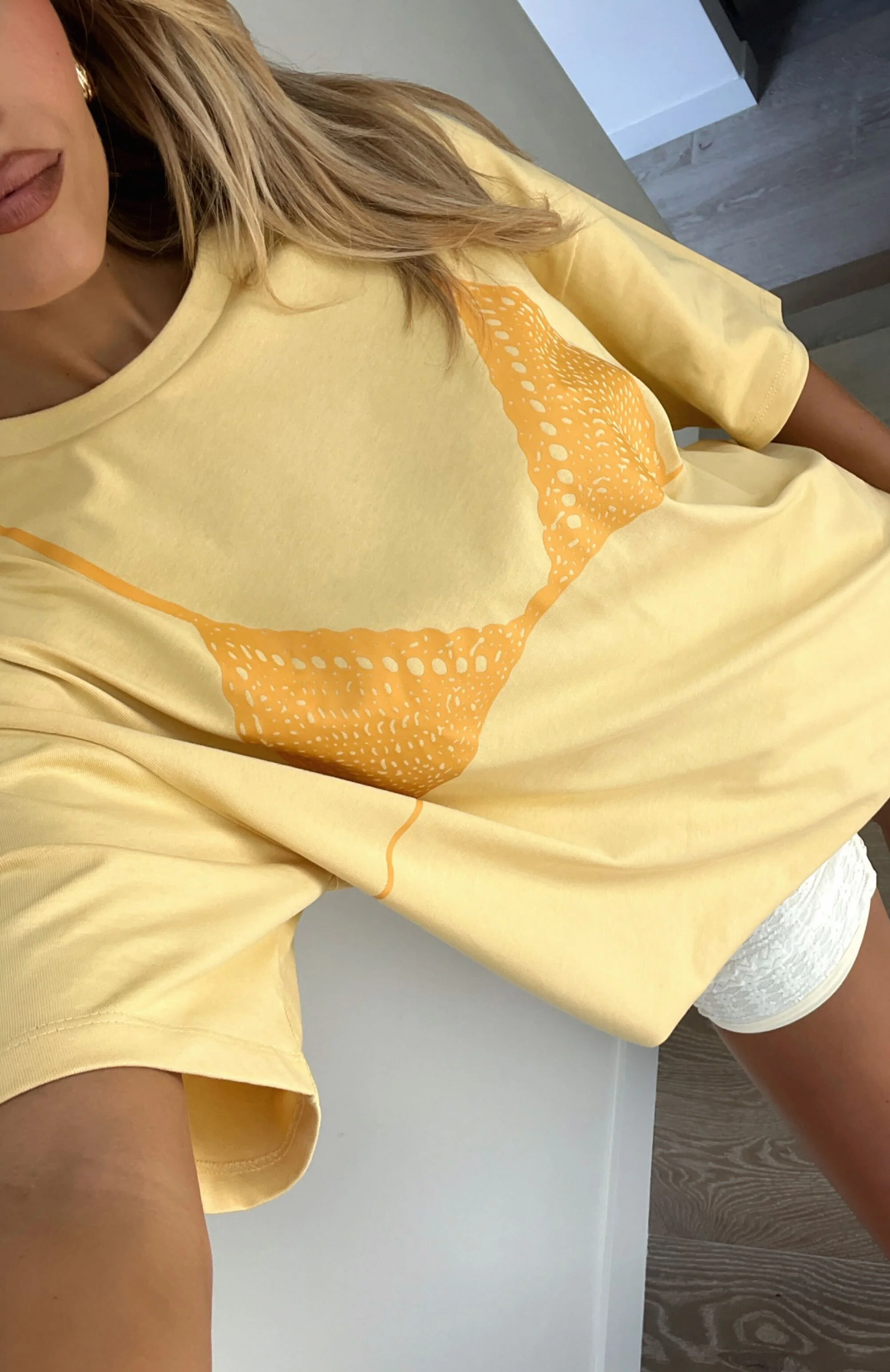 Running Out Of Time Oversized Tee Mustard