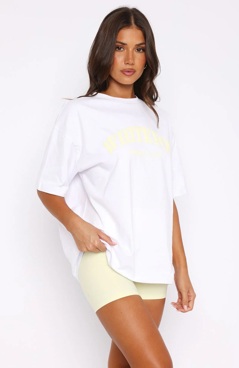 Athletics Era Oversized Tee White/Yellow