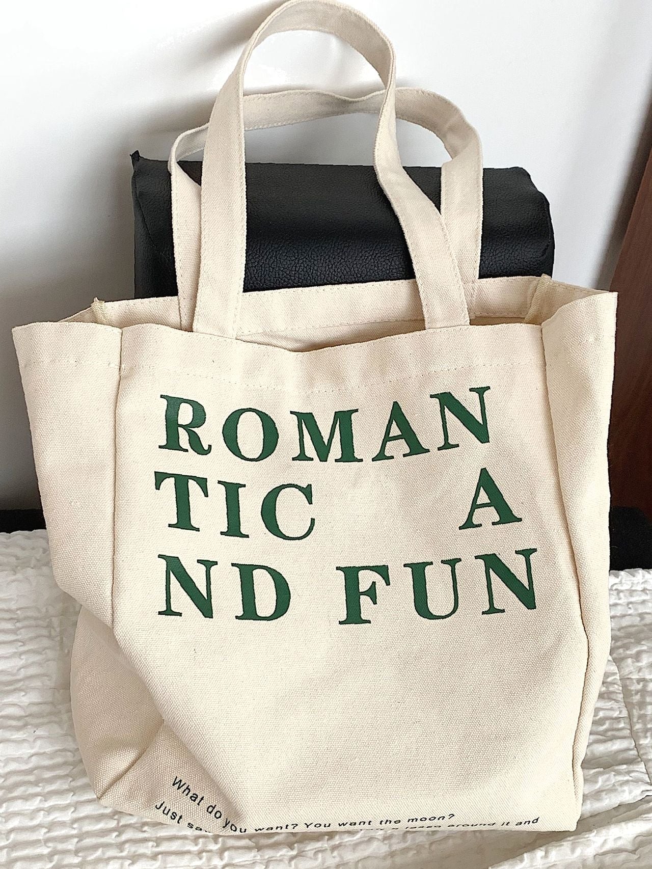 Bag For Love - Letter Graphic Shopper Bag  - Women Tote Bags