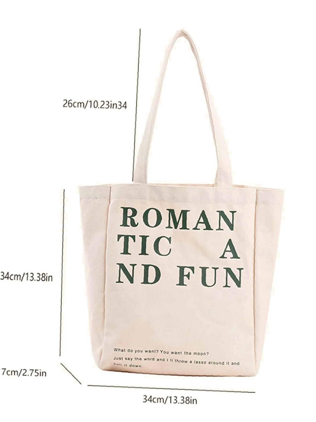 Bag For Love - Letter Graphic Shopper Bag  - Women Tote Bags