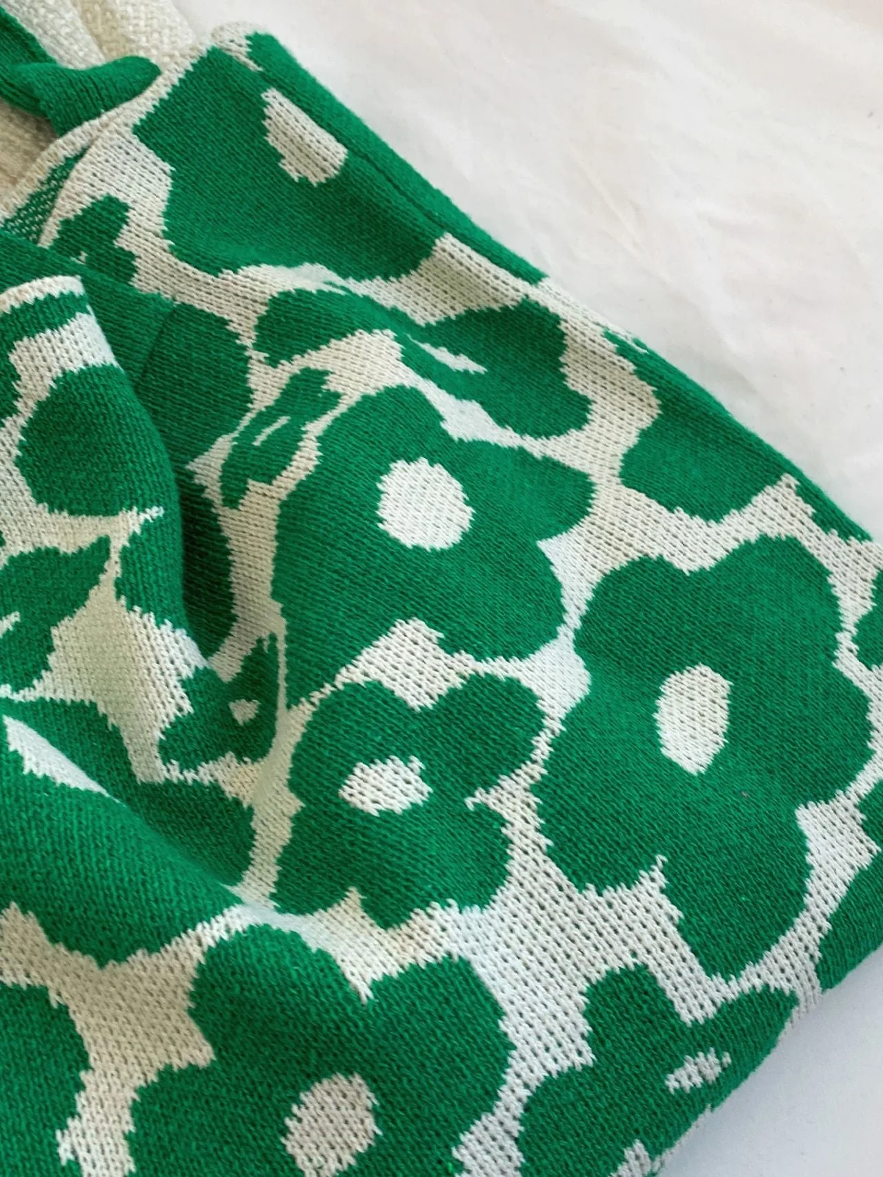 Bag For Love - Floral Graphic Large Capacity Crochet Bag  - Women Tote Bags