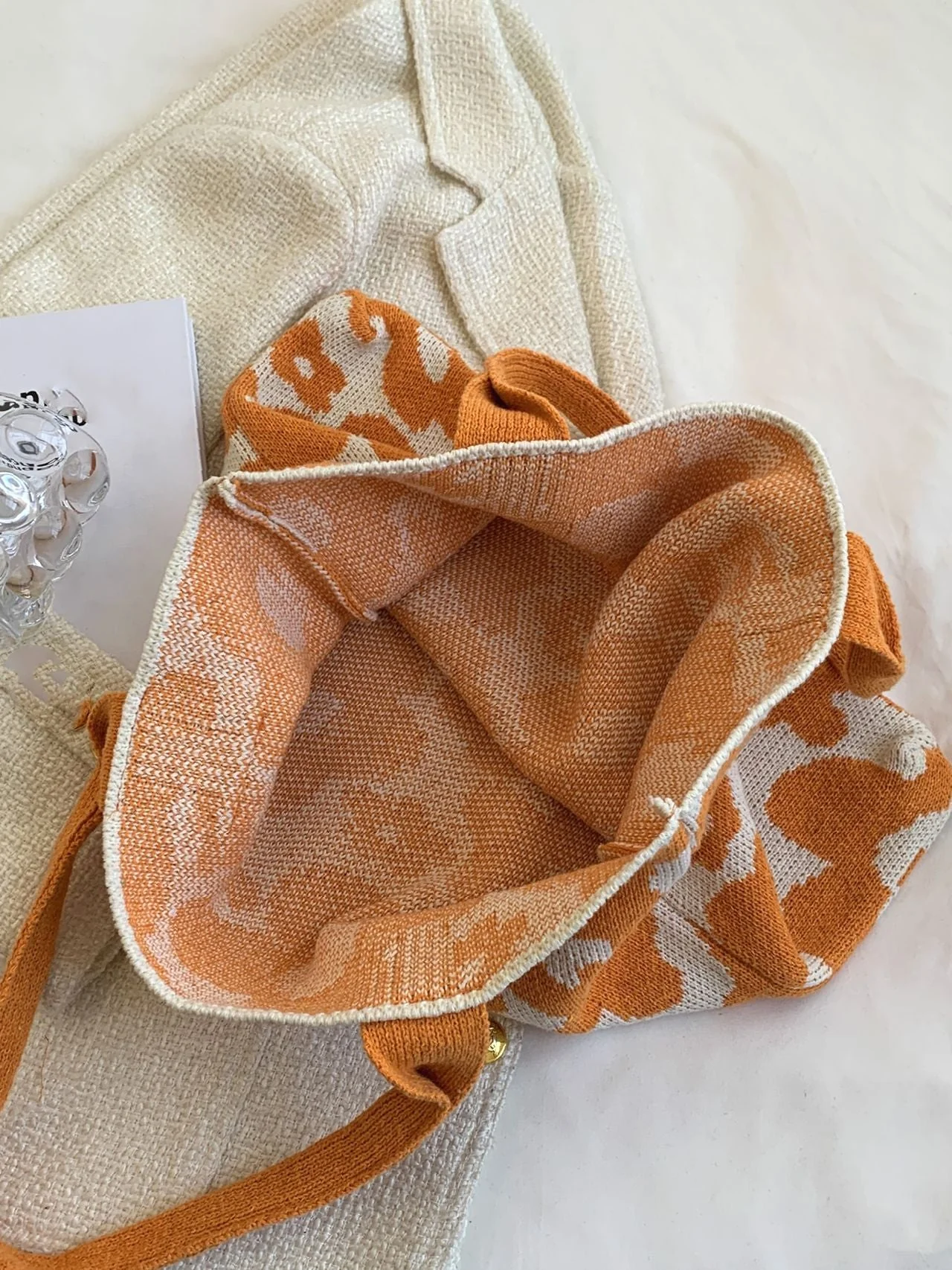 Bag For Love - Floral Graphic Large Capacity Crochet Bag  - Women Tote Bags