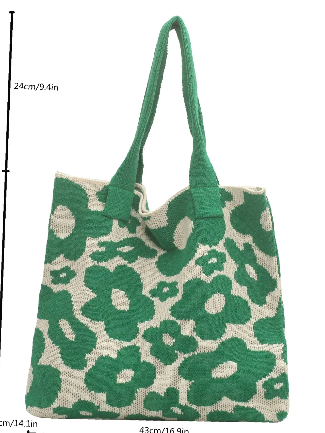 Bag For Love - Floral Graphic Large Capacity Crochet Bag  - Women Tote Bags