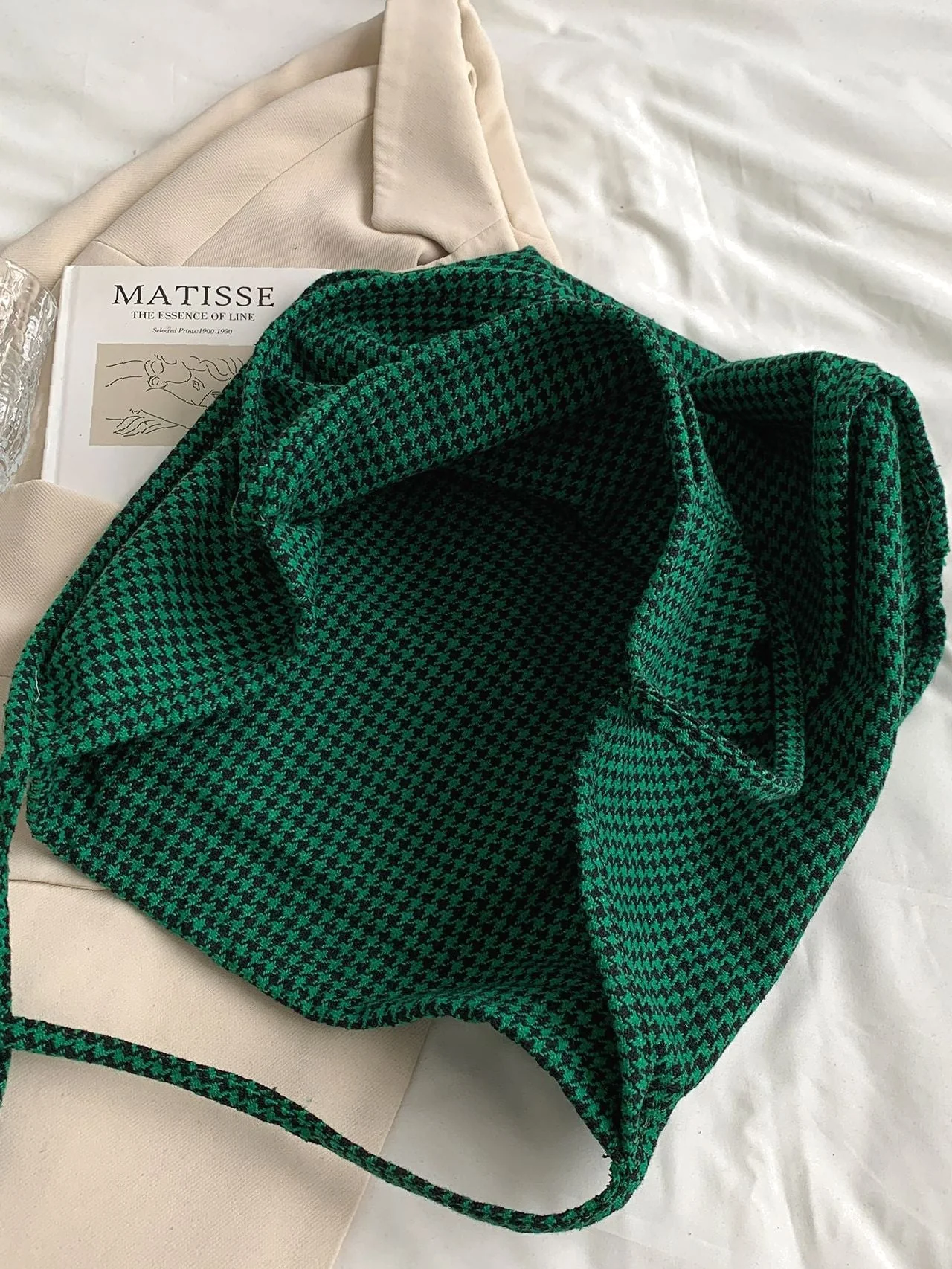 Bag For Love - Houndstooth Pattern Large Capacity Tote Bag  - Women Tote Bags